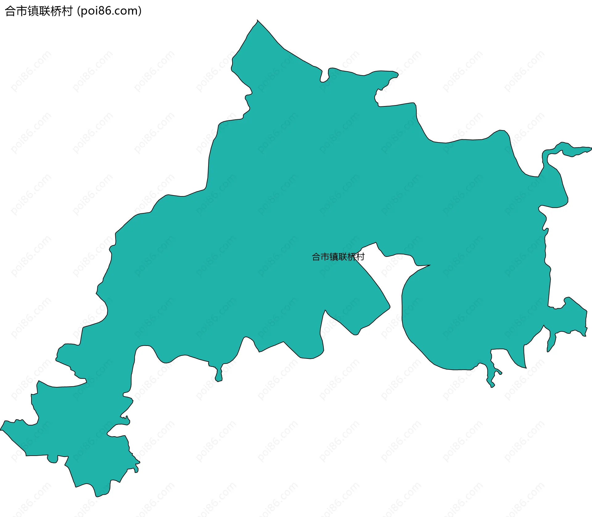 合市镇联桥村边界地图