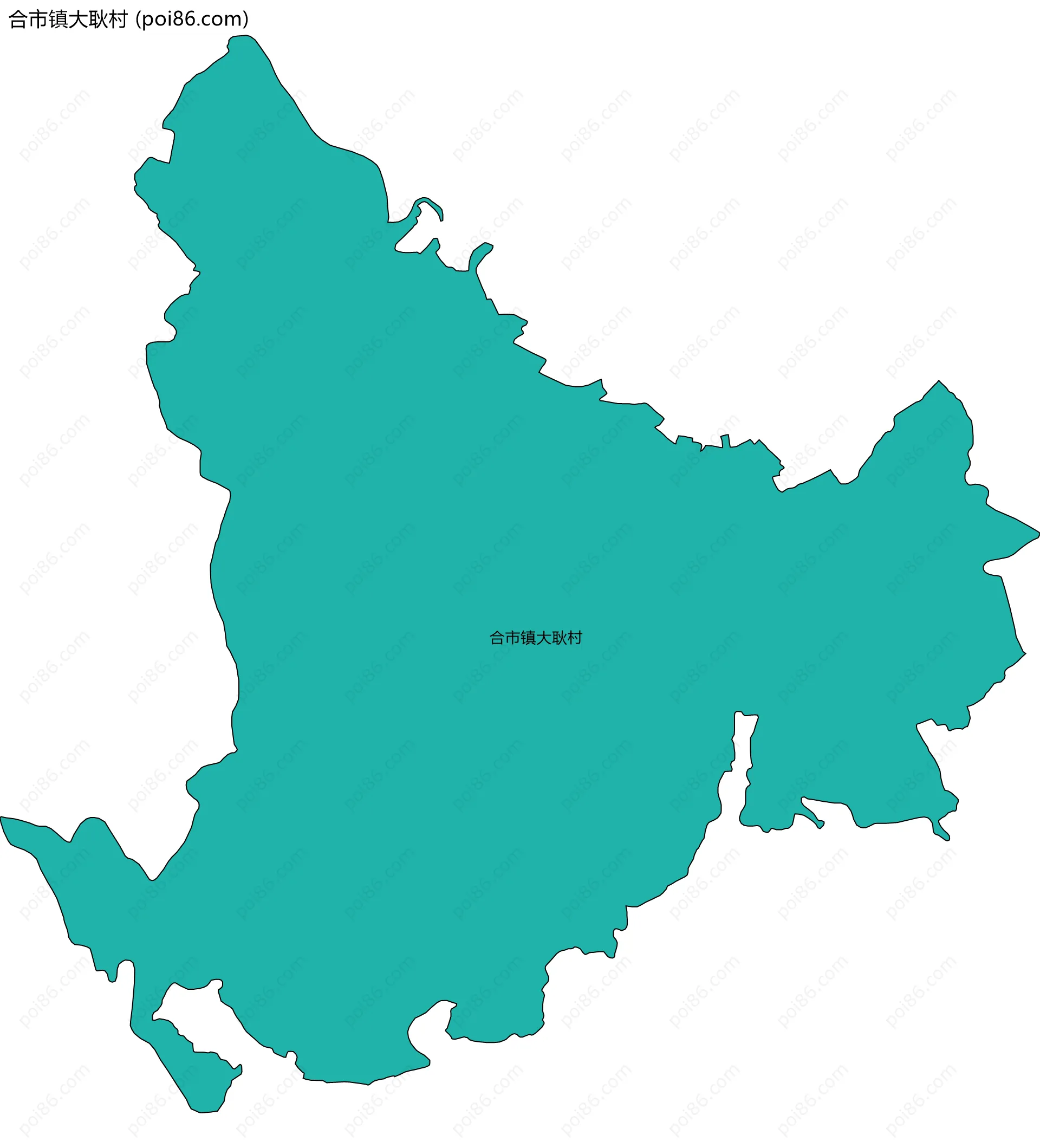 合市镇大耿村边界地图