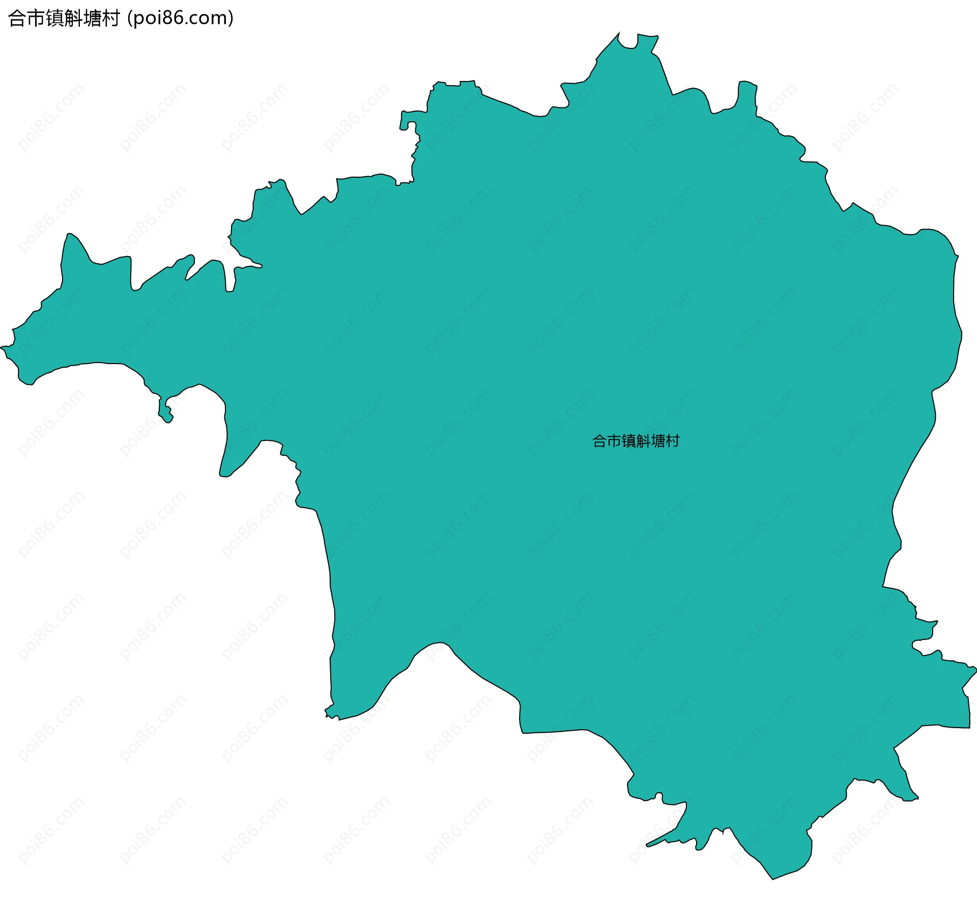 合市镇斛塘村边界地图