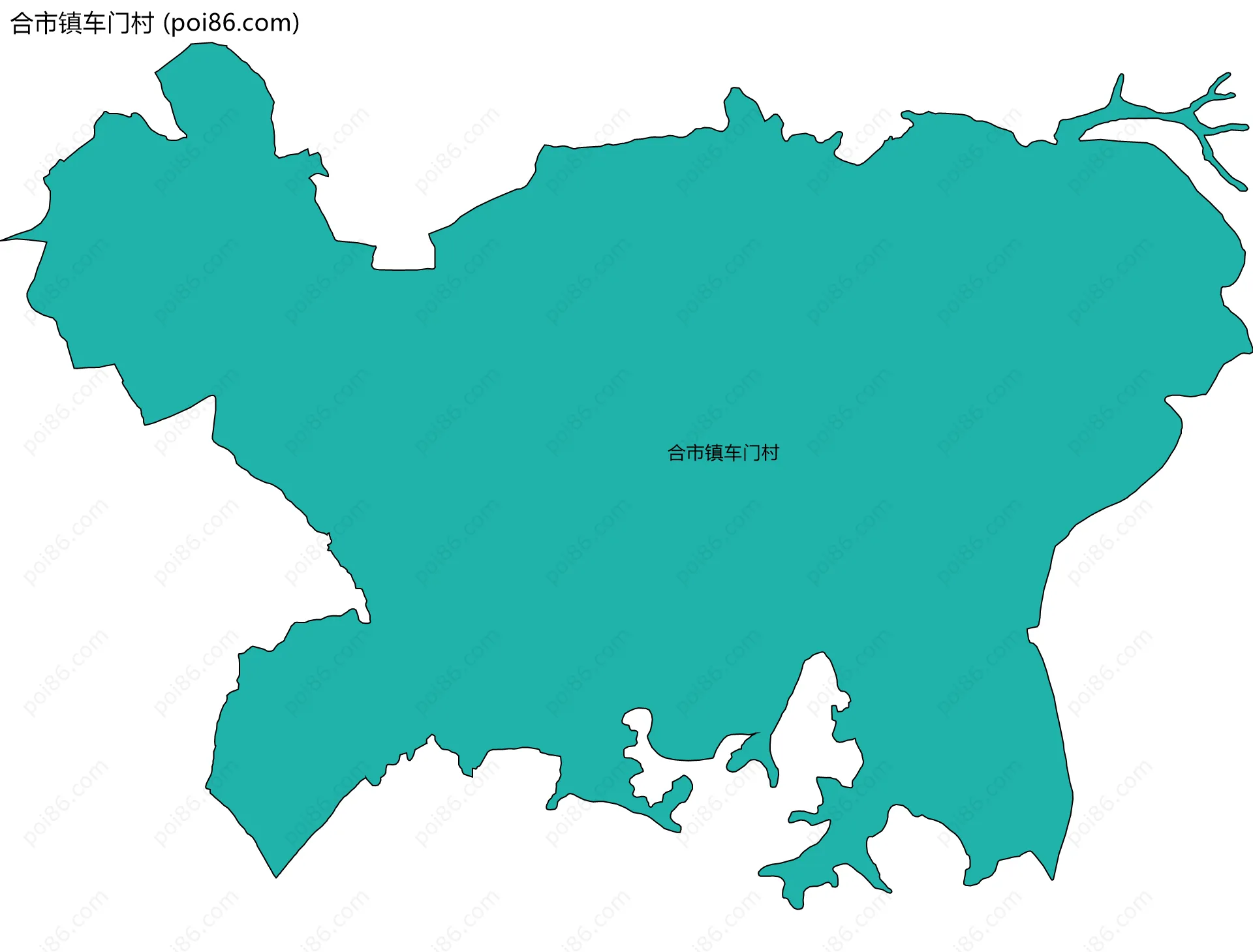 合市镇车门村边界地图