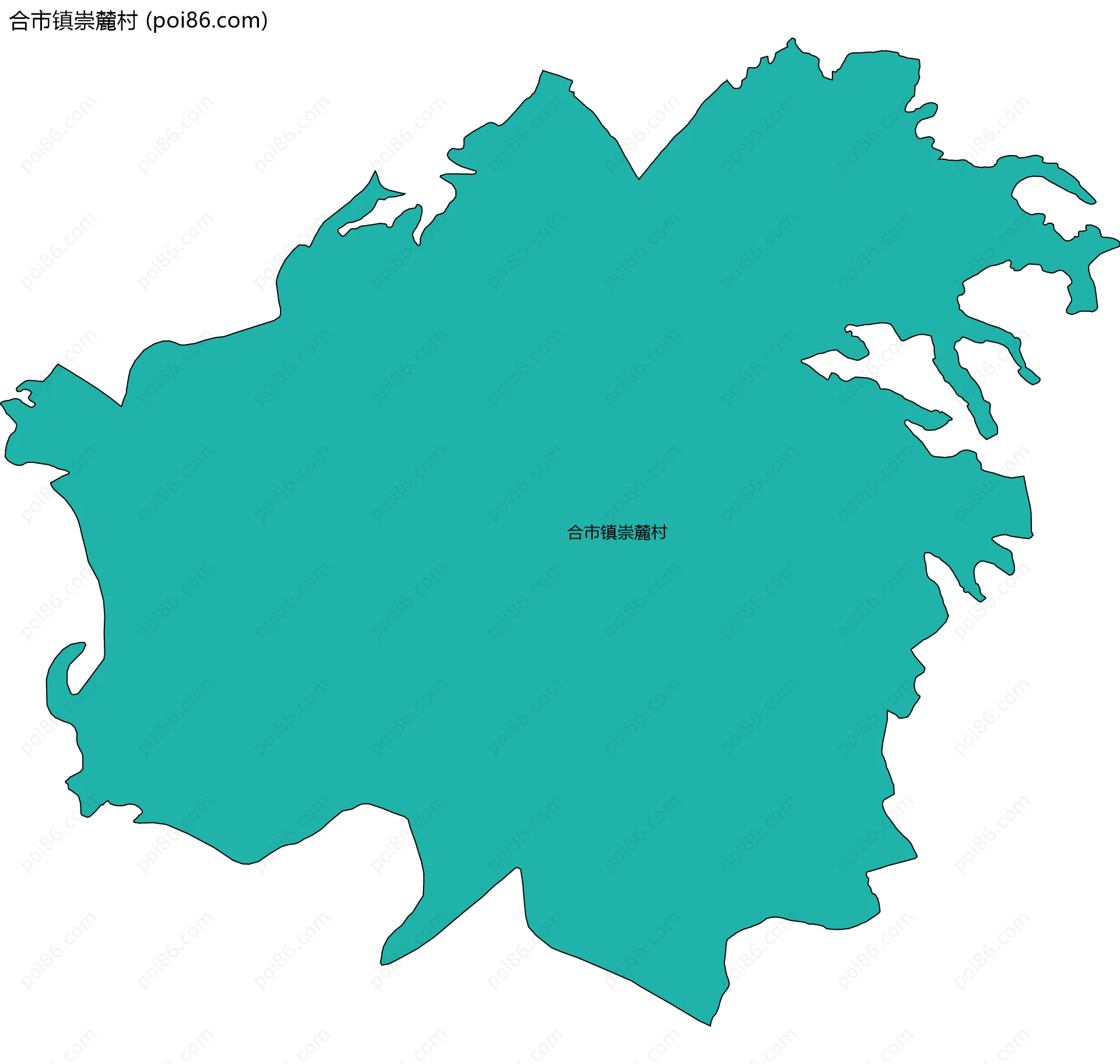 合市镇崇麓村边界地图