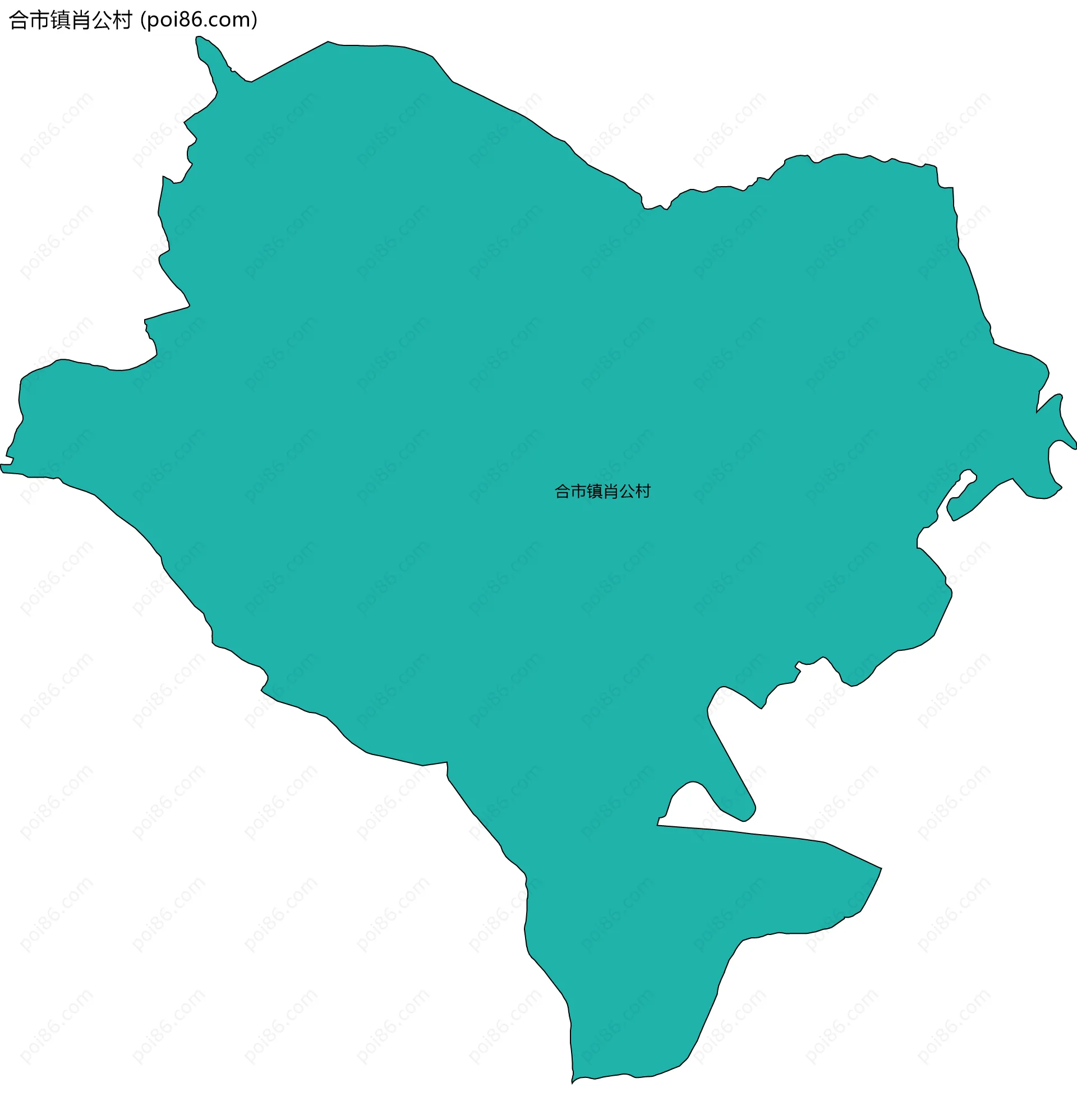 合市镇肖公村边界地图