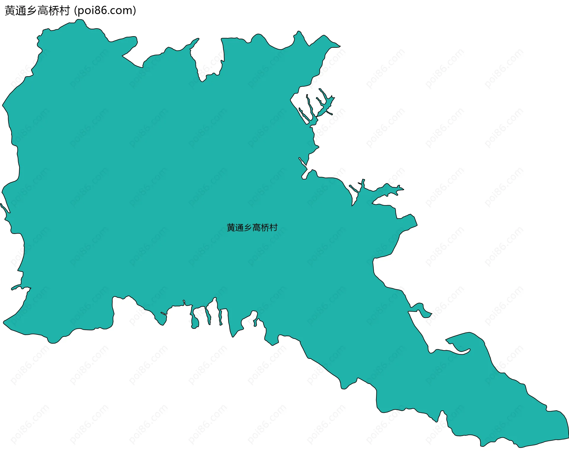 黄通乡高桥村边界地图