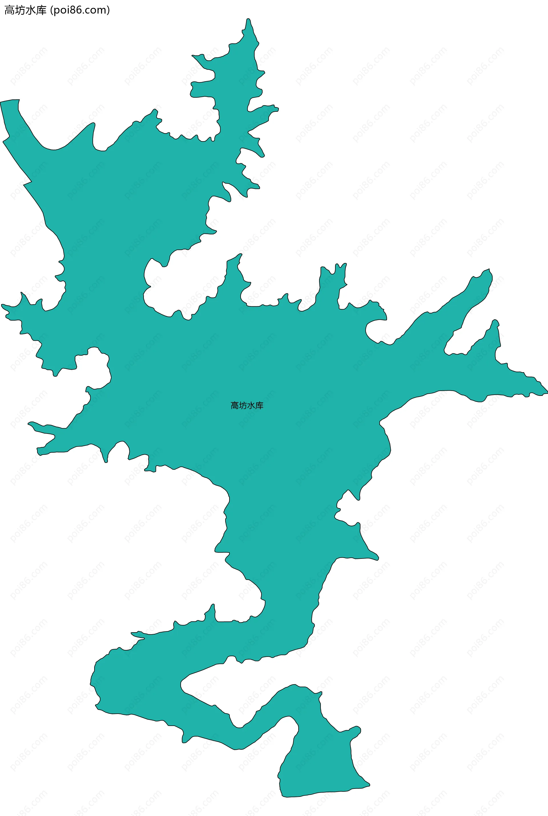 高坊水库边界地图