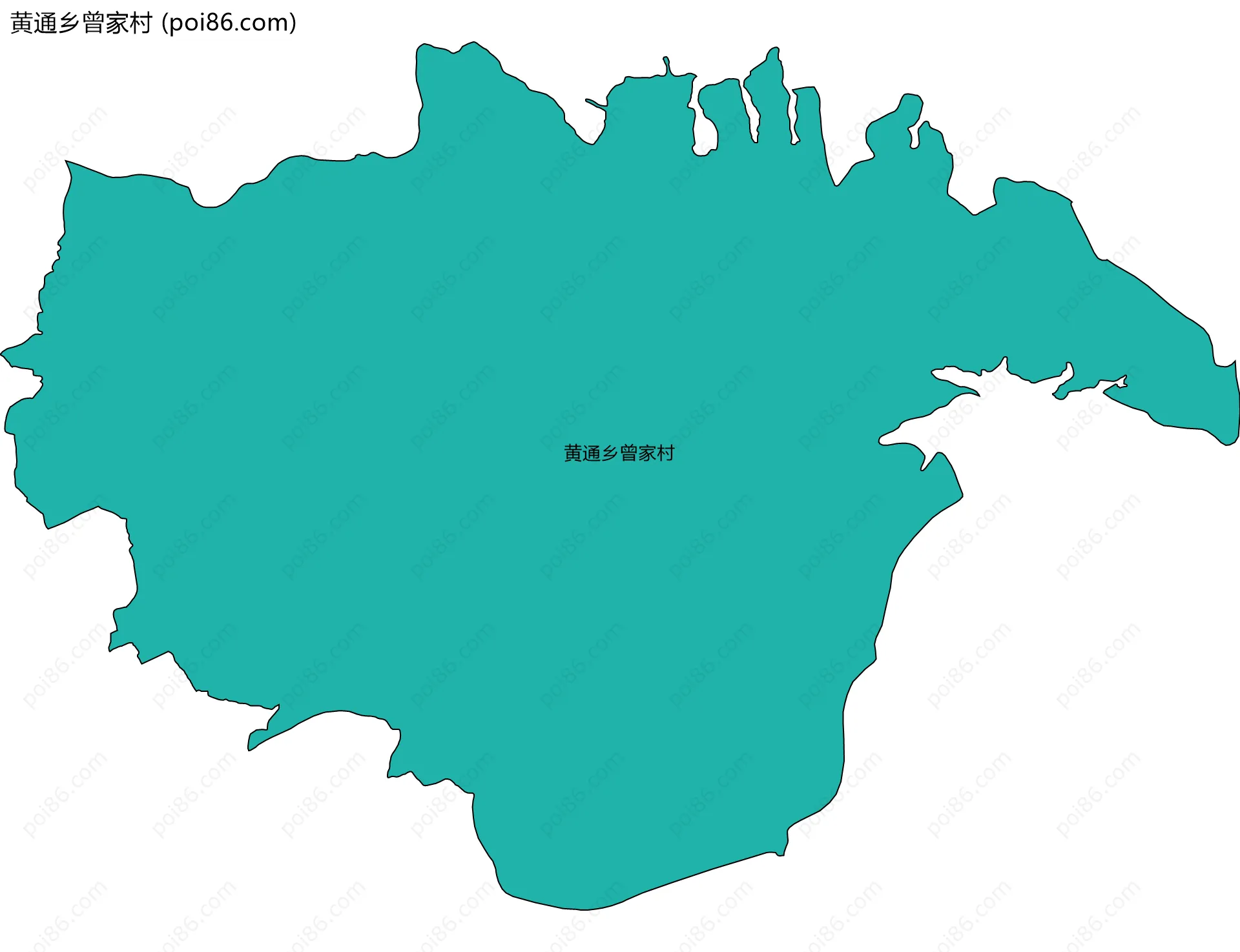 黄通乡曾家村边界地图