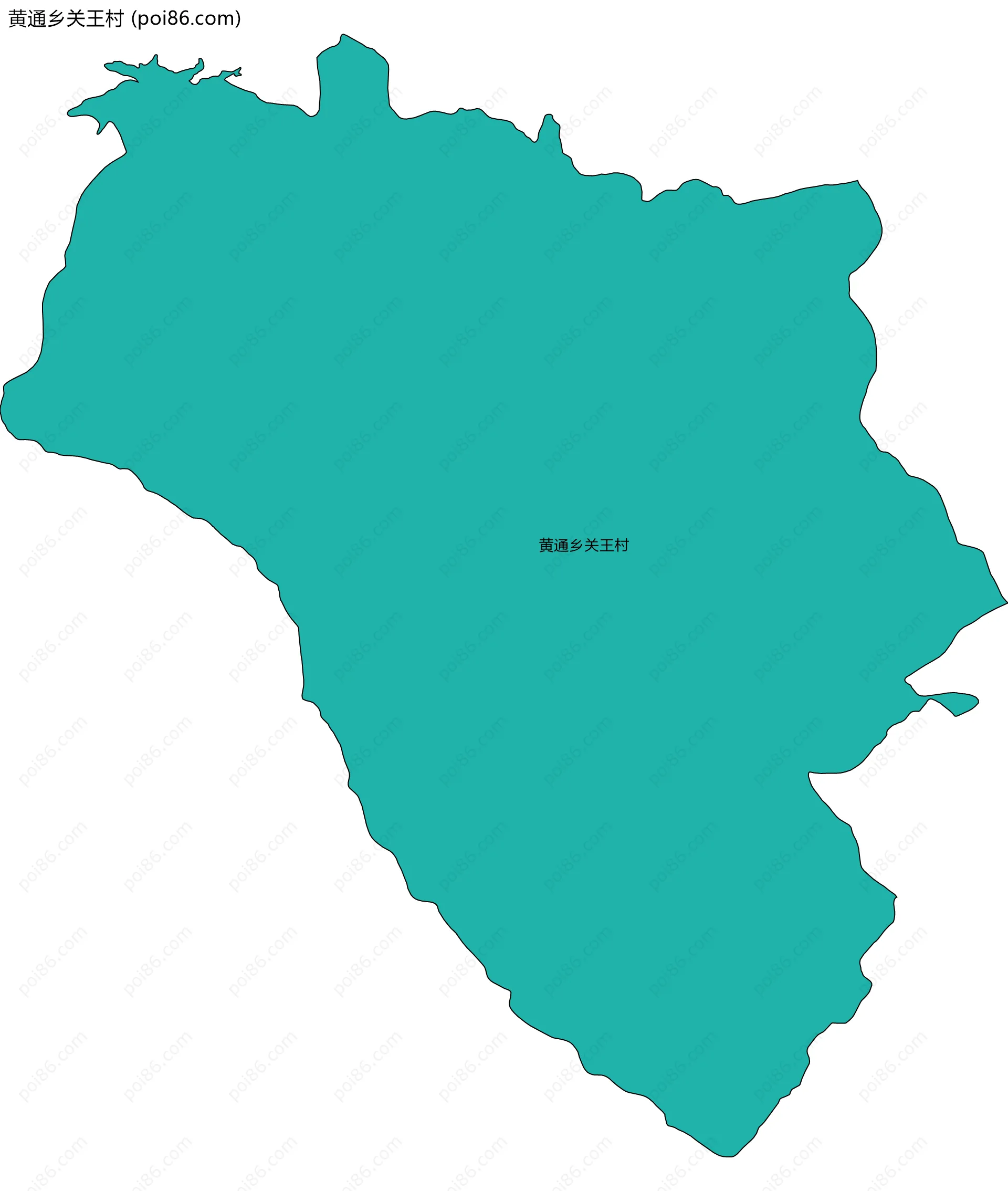 黄通乡关王村边界地图