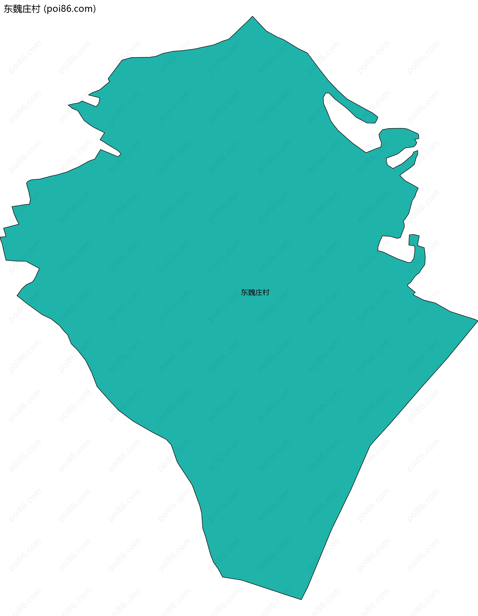 东魏庄村边界地图