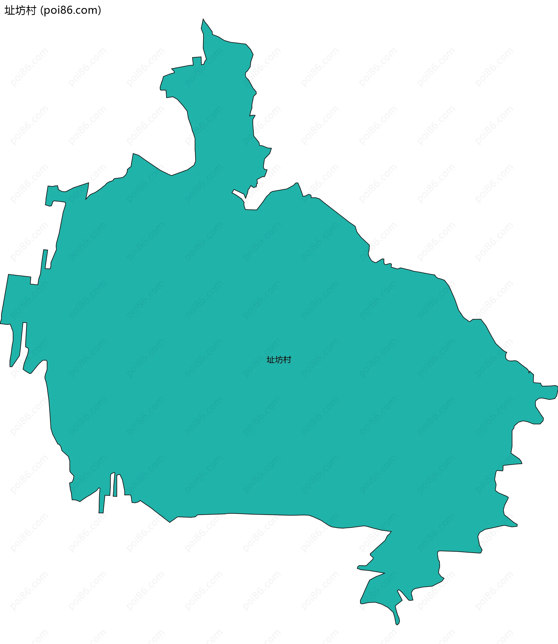 址坊村边界地图