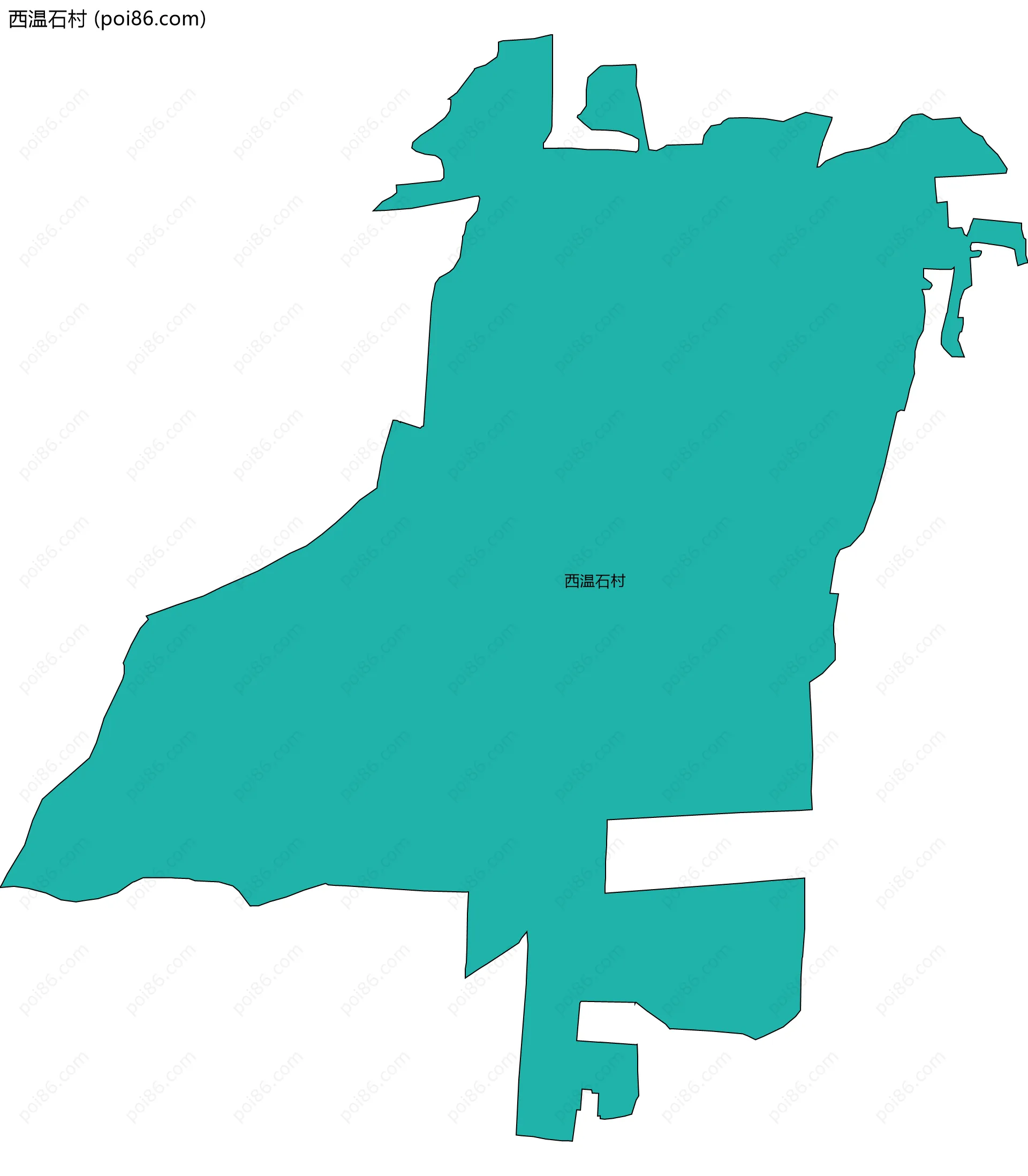 西温石村边界地图