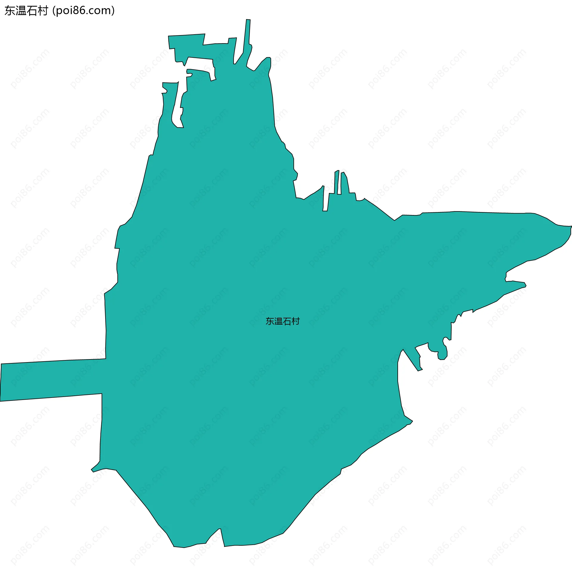 东温石村边界地图