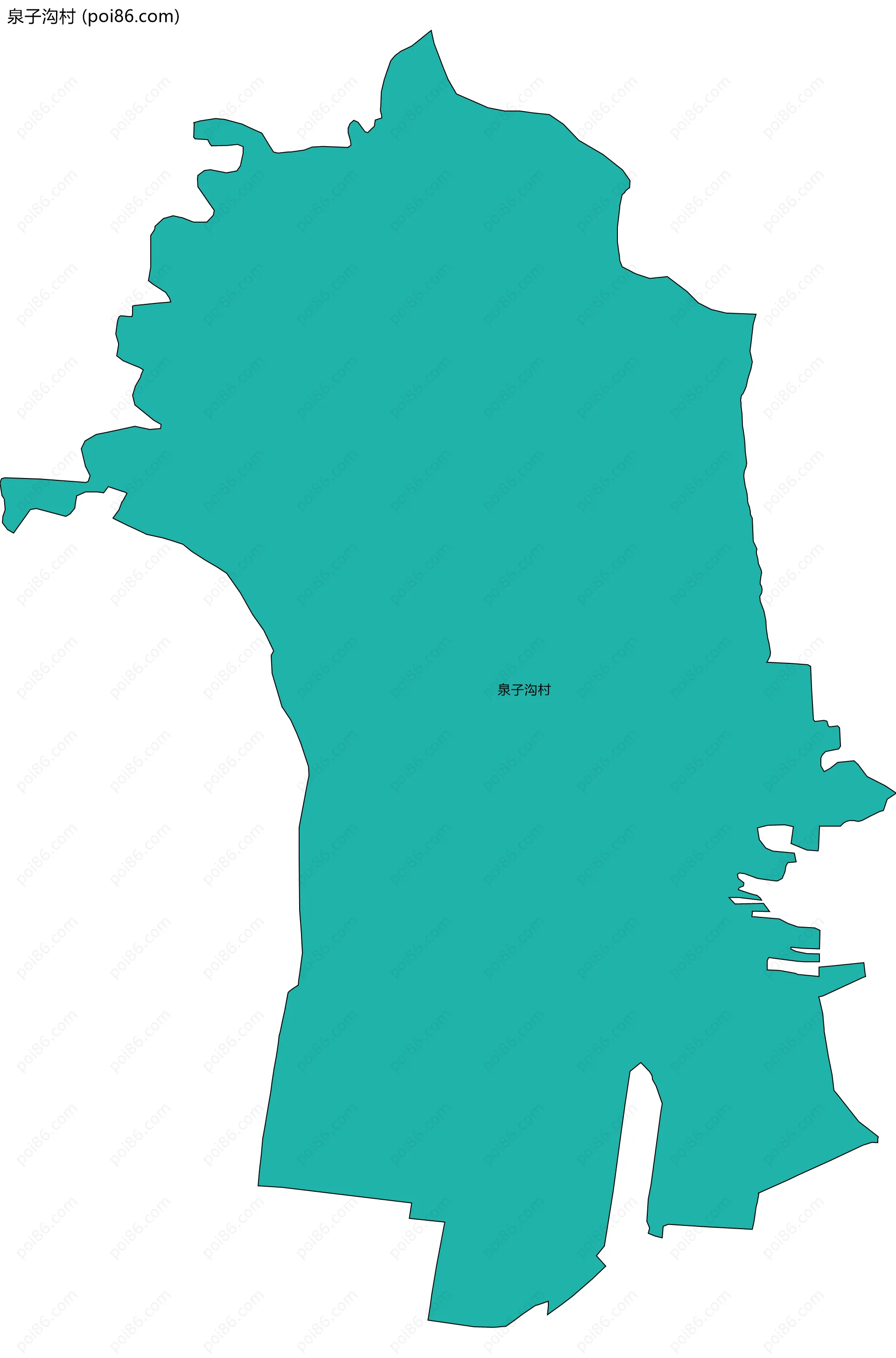 泉子沟村边界地图