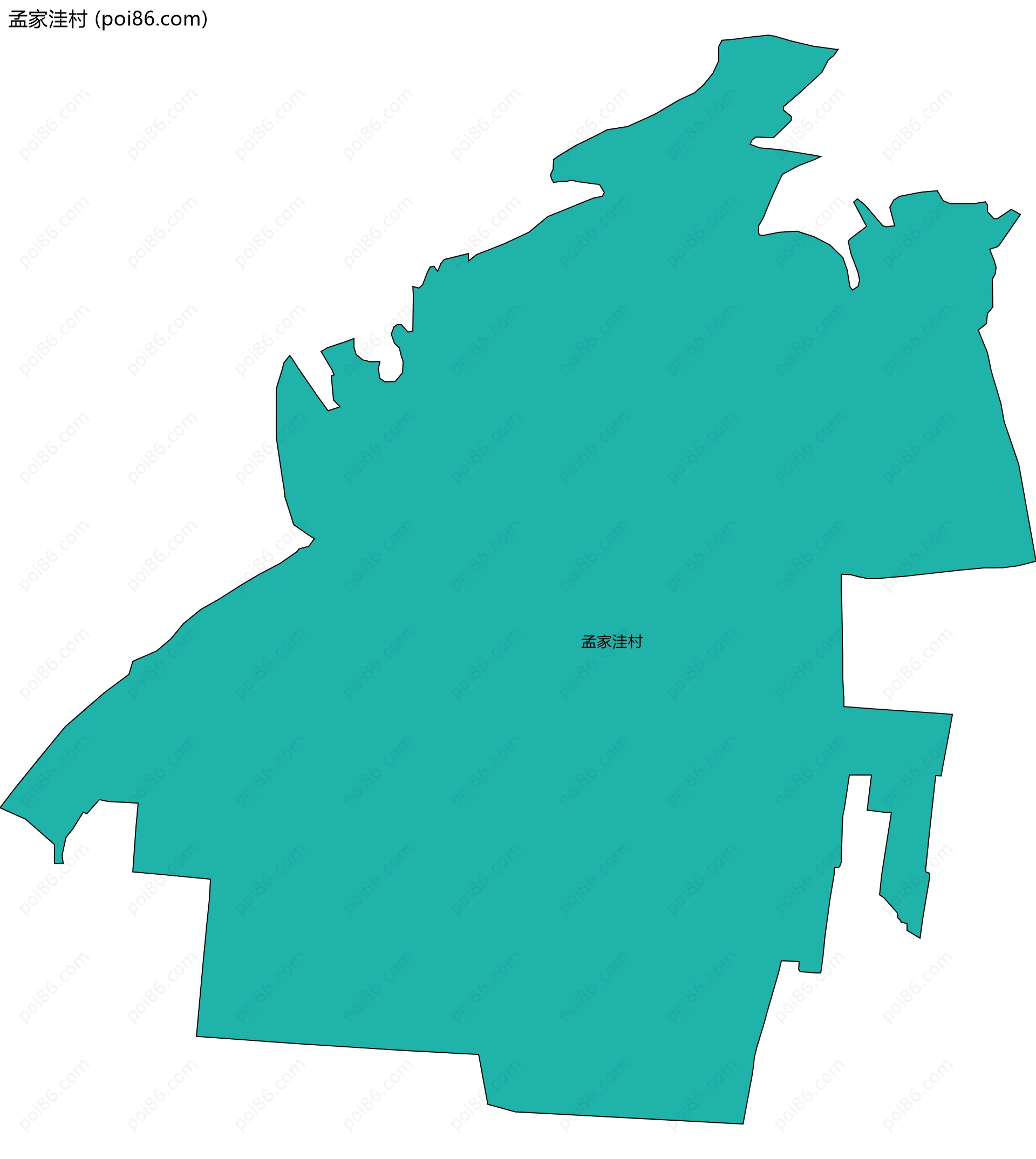 孟家洼村边界地图