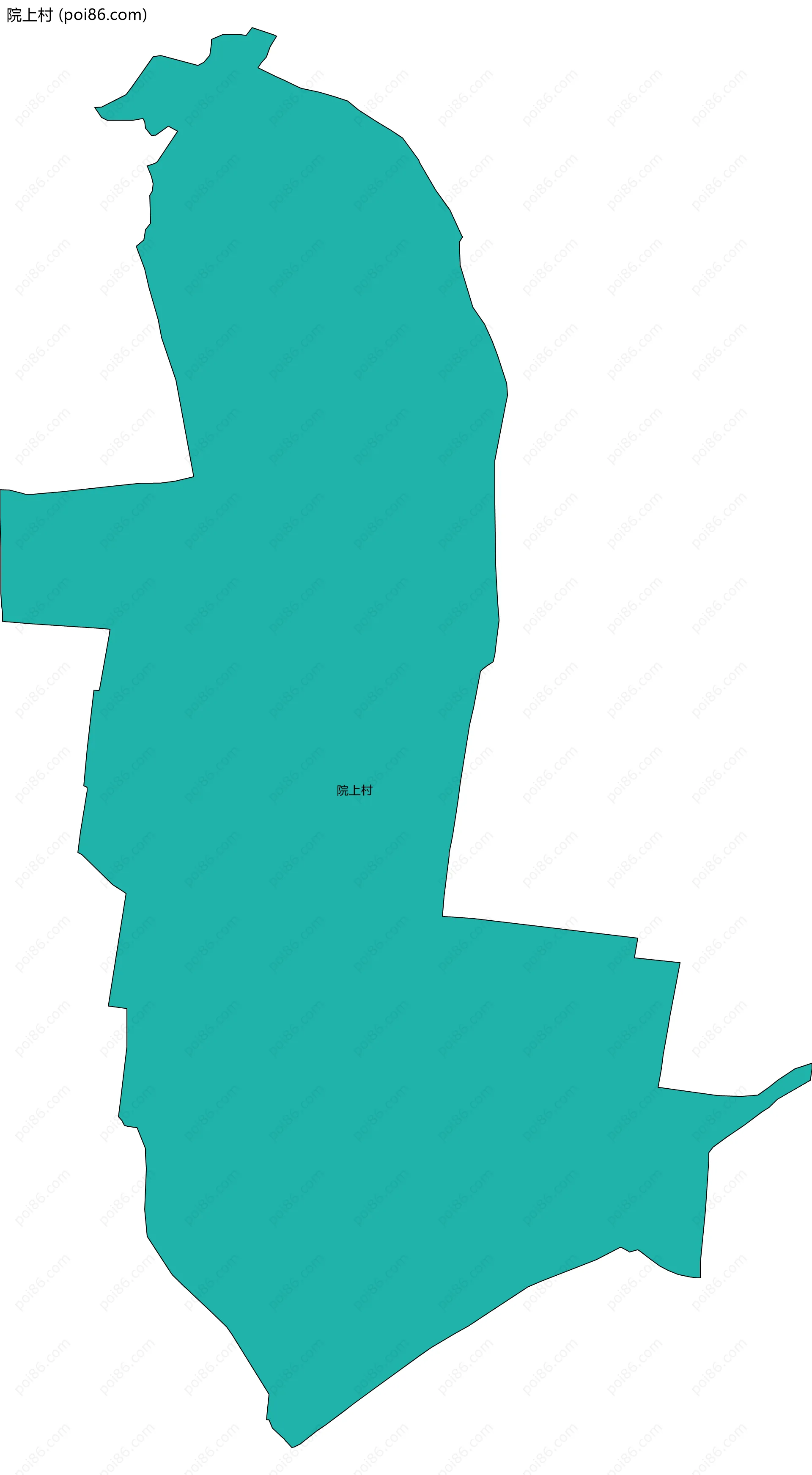 院上村边界地图