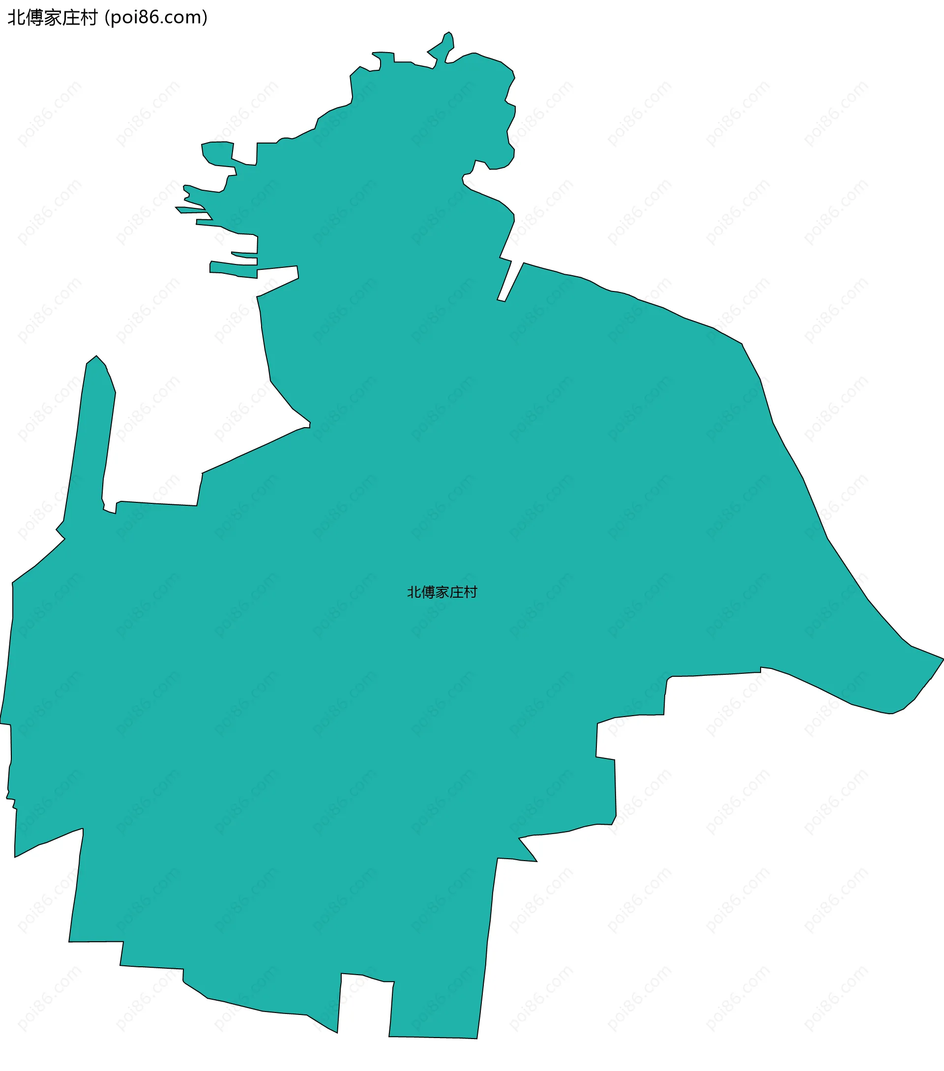 北傅家庄村边界地图