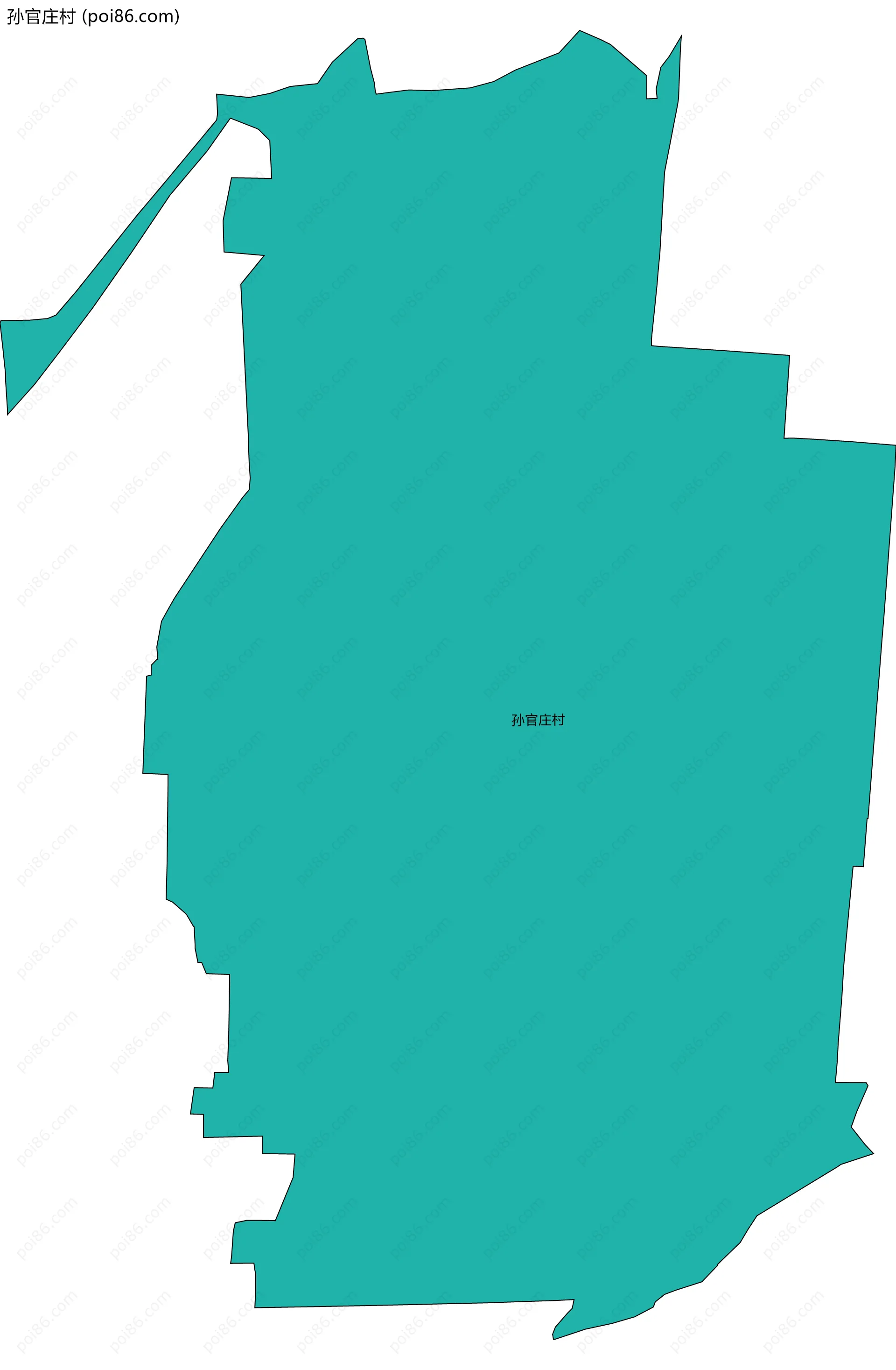 孙官庄村边界地图