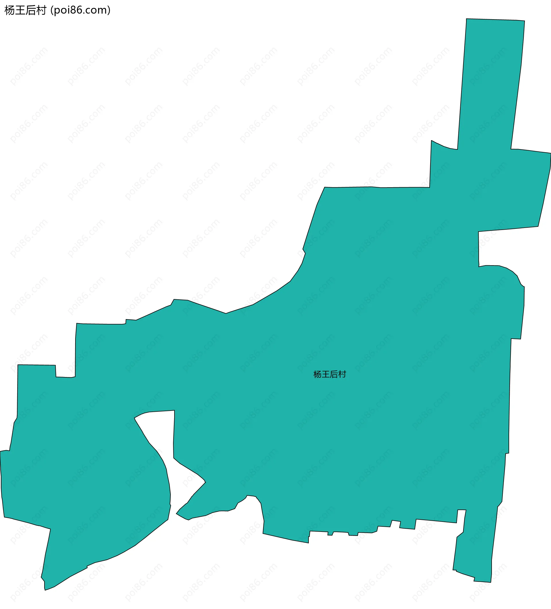 杨王后村边界地图