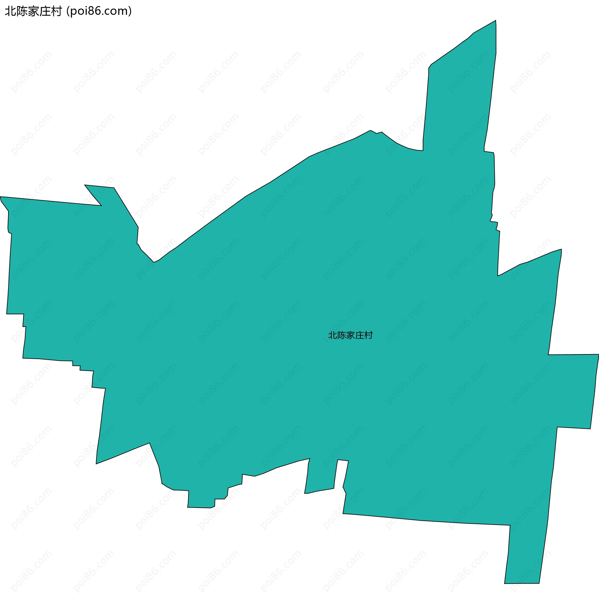 北陈家庄村边界地图