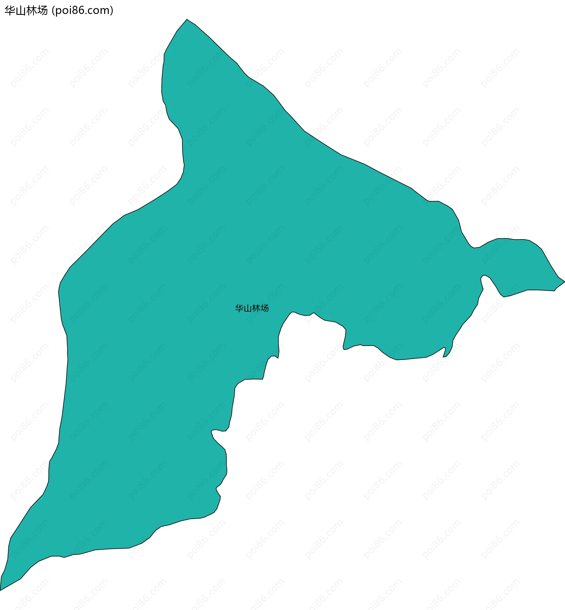 华山林场边界地图