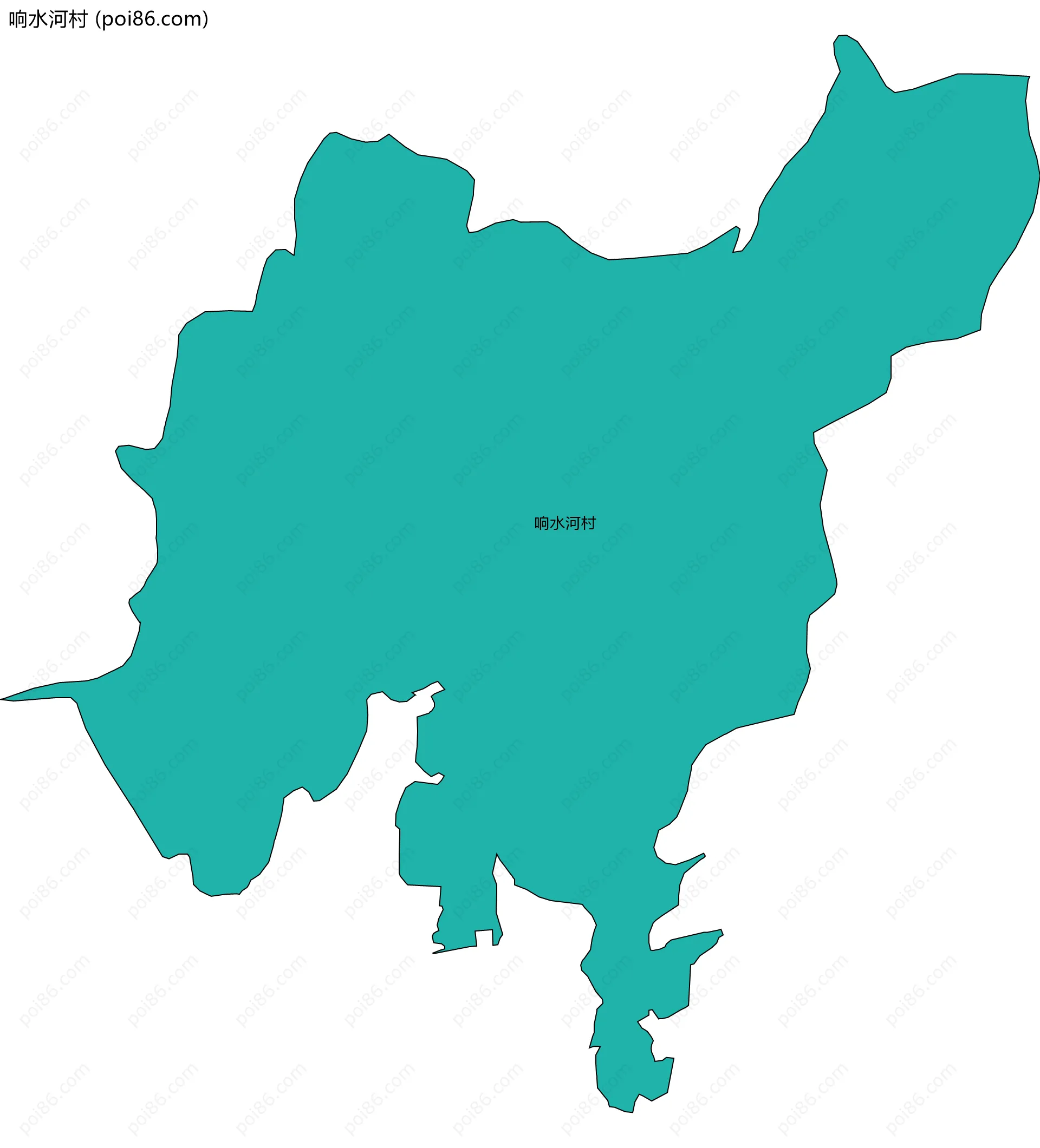 响水河村边界地图