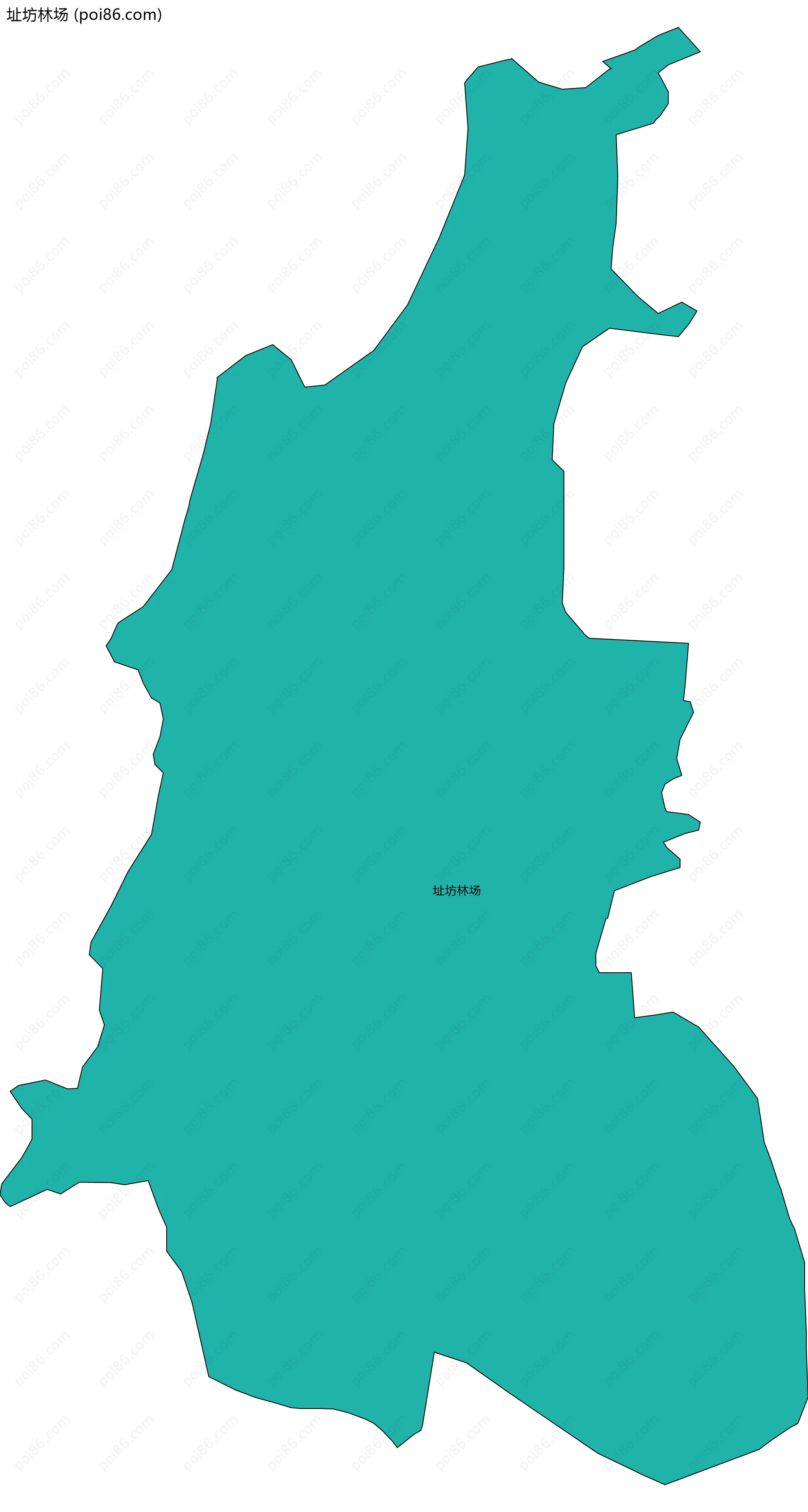 址坊林场边界地图