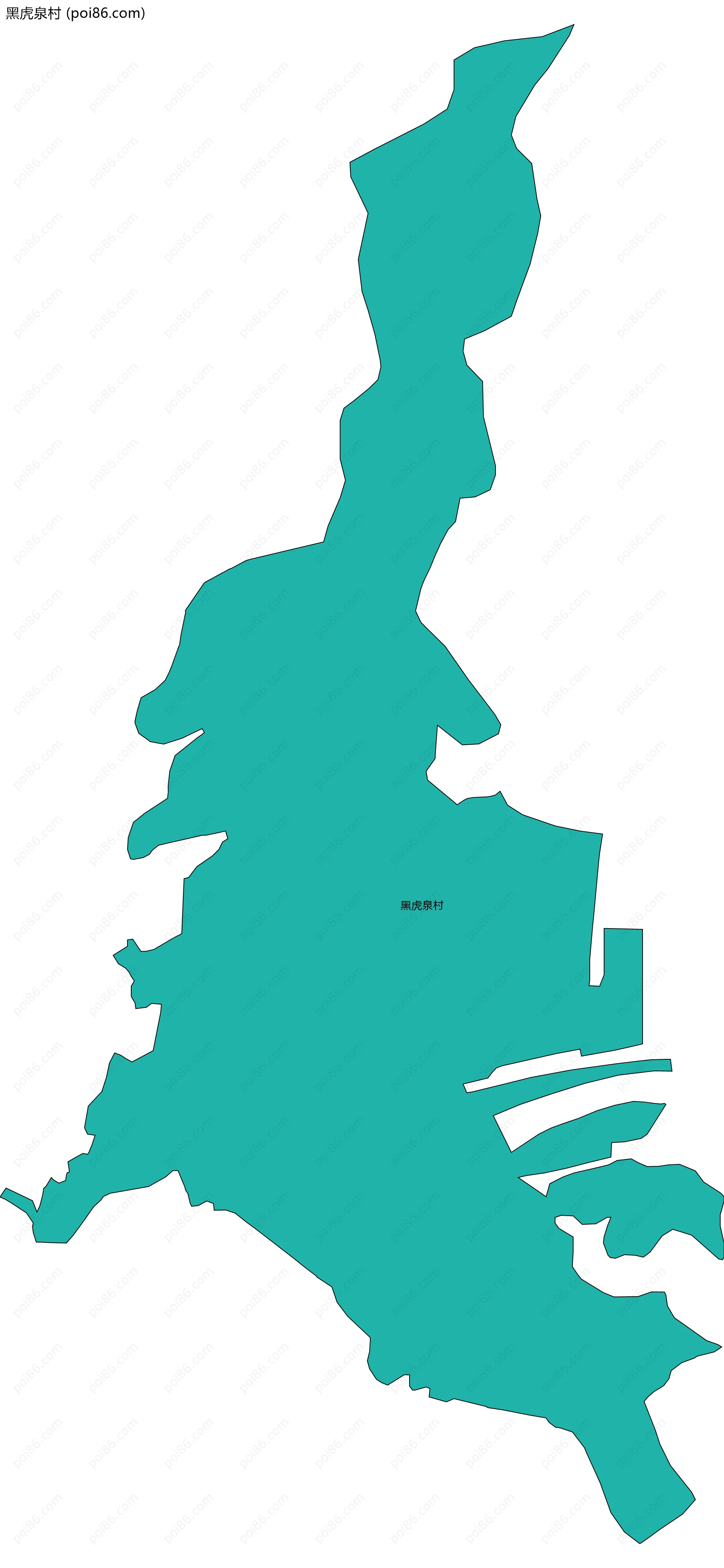 黑虎泉村边界地图