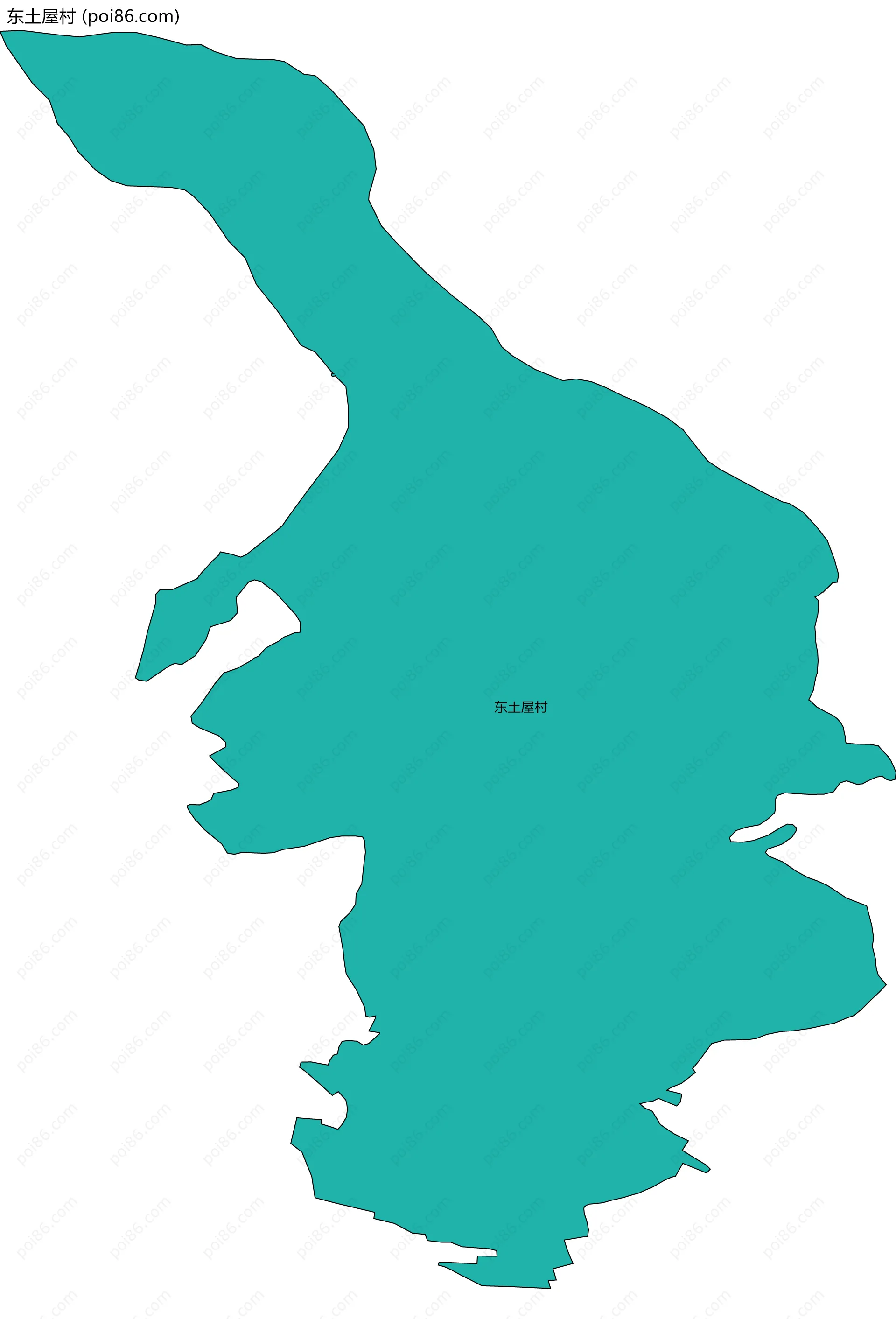 东土屋村边界地图