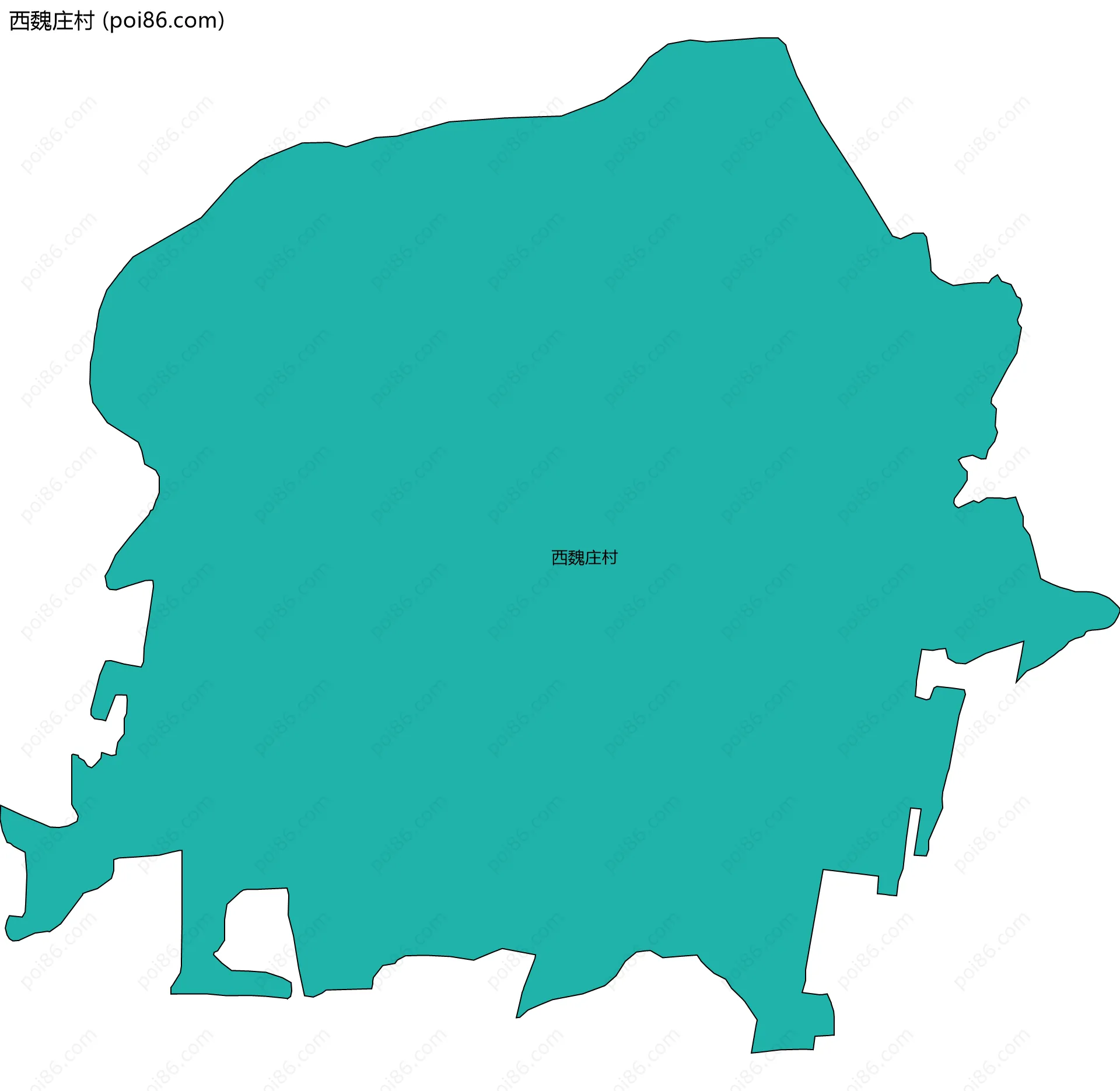 西魏庄村边界地图
