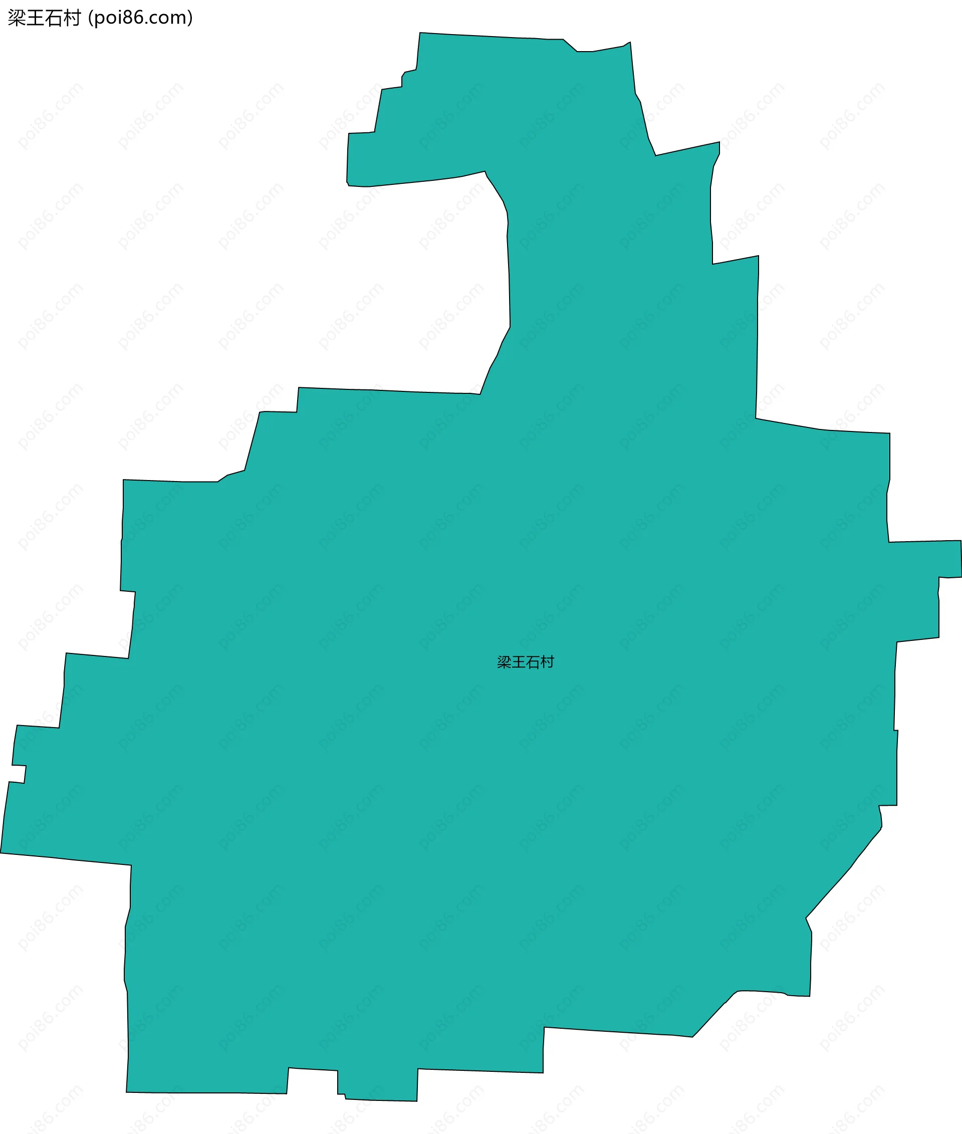 梁王石村边界地图