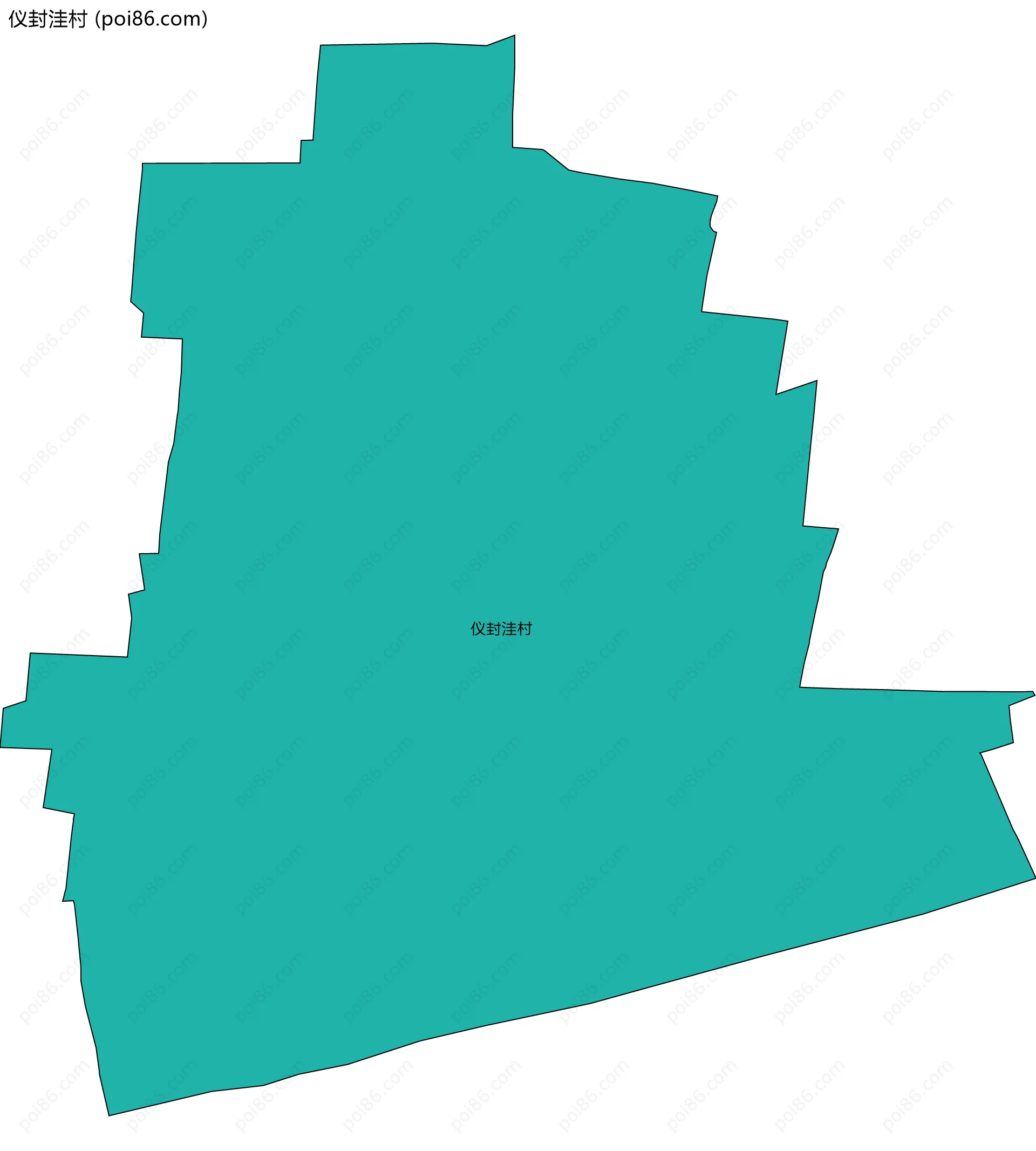 仪封洼村边界地图