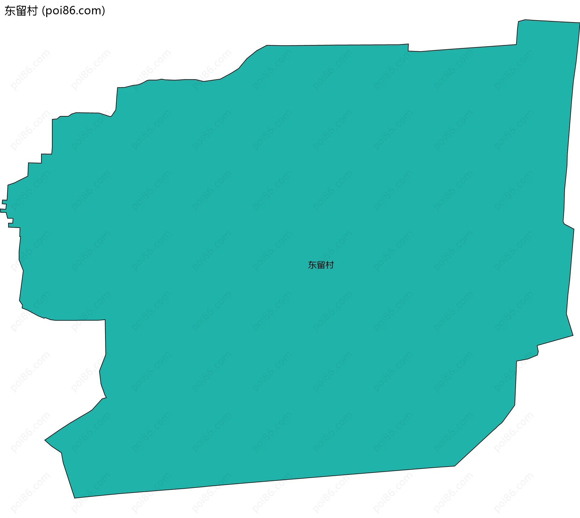 东留村边界地图