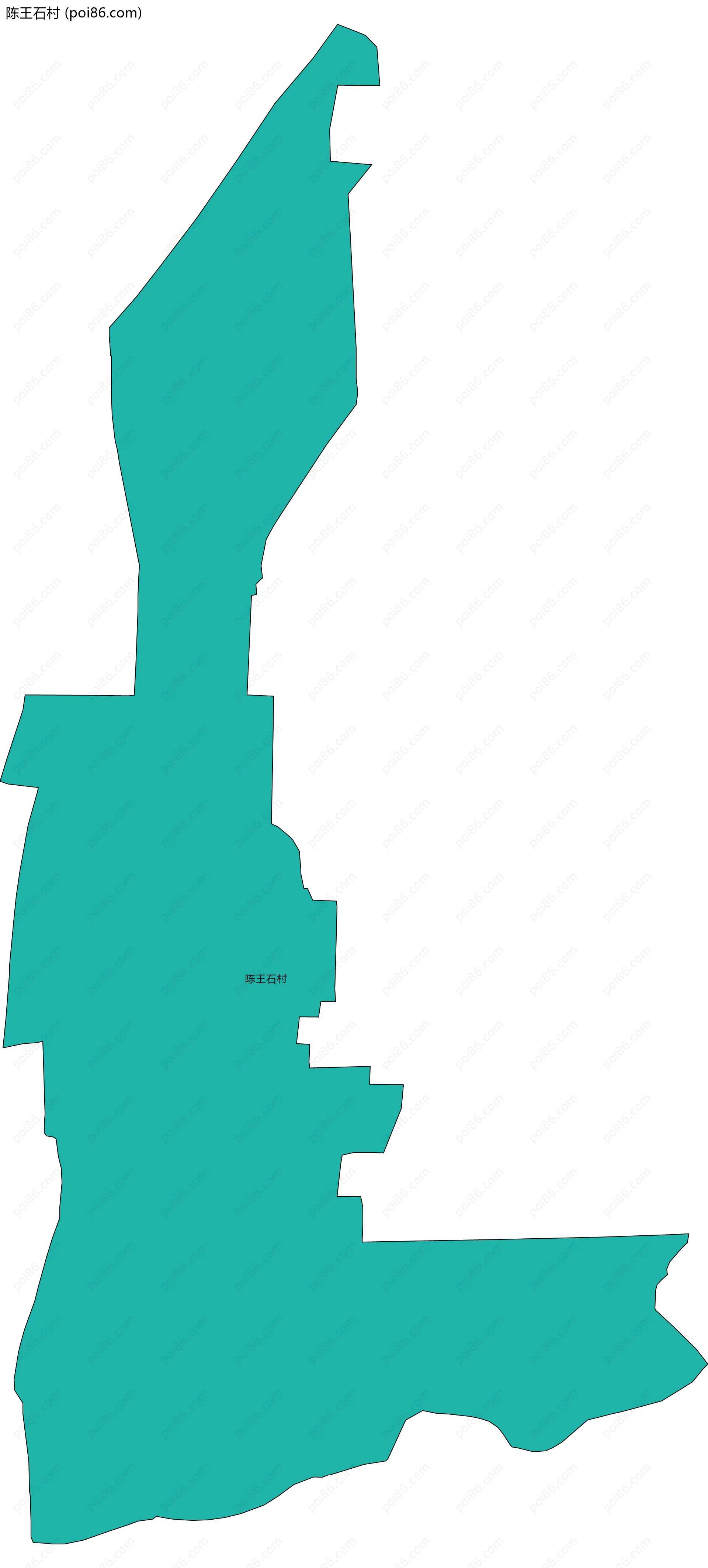 陈王石村边界地图