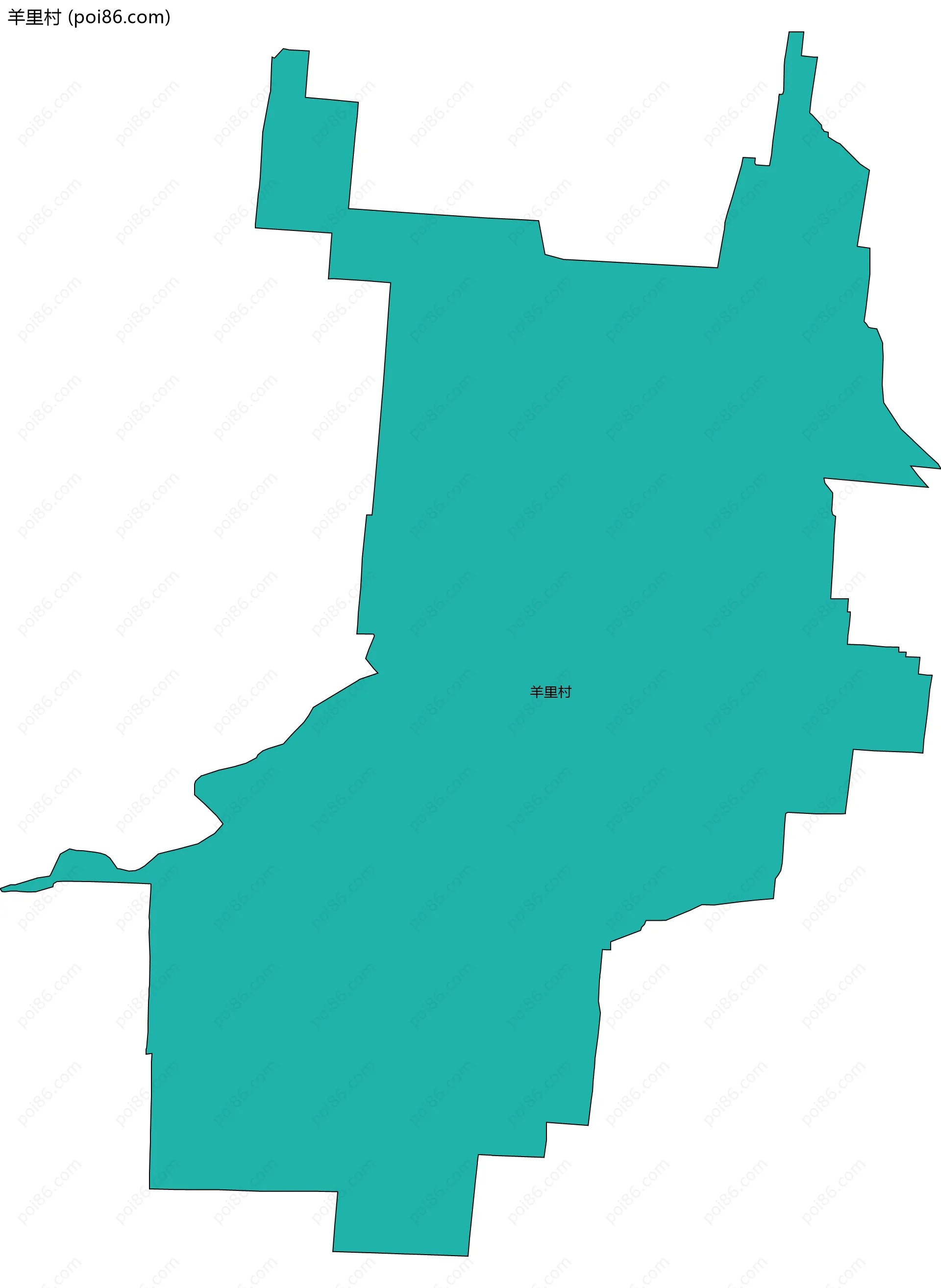 羊里村边界地图