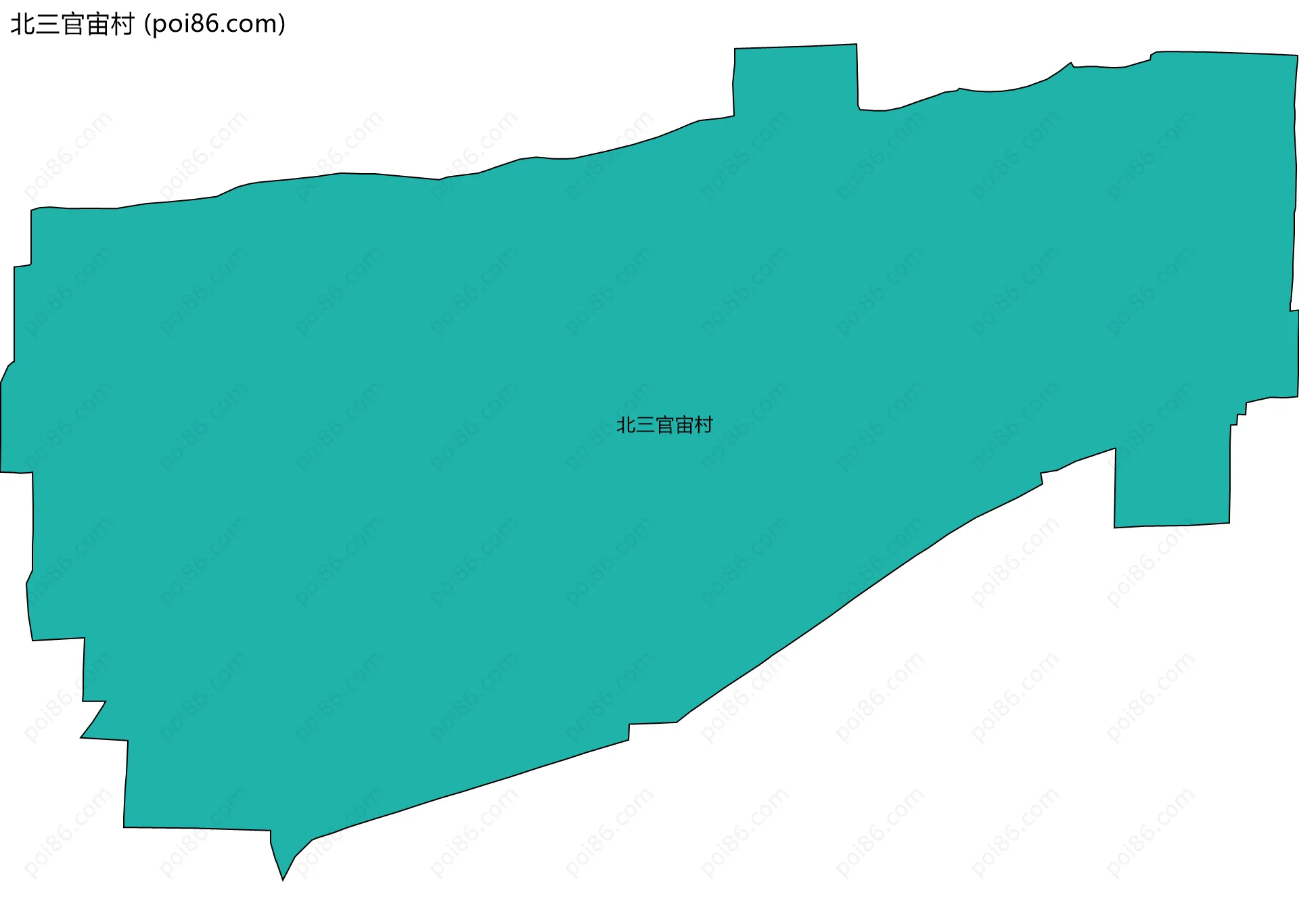 北三官宙村边界地图