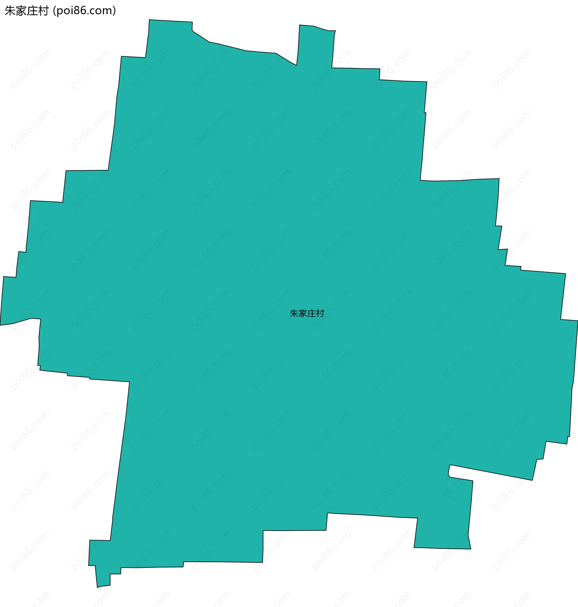 朱家庄村边界地图