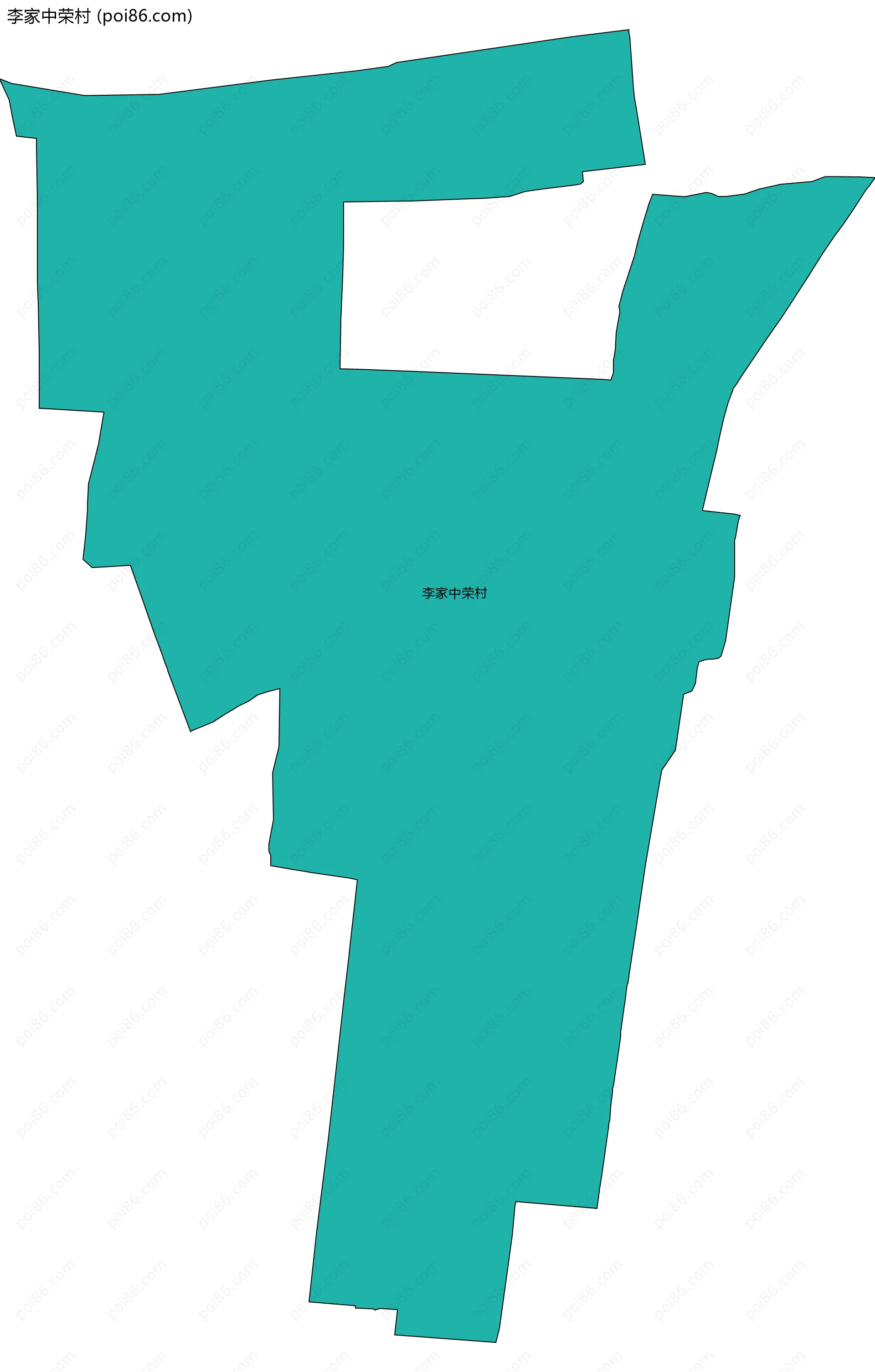 李家中荣村边界地图