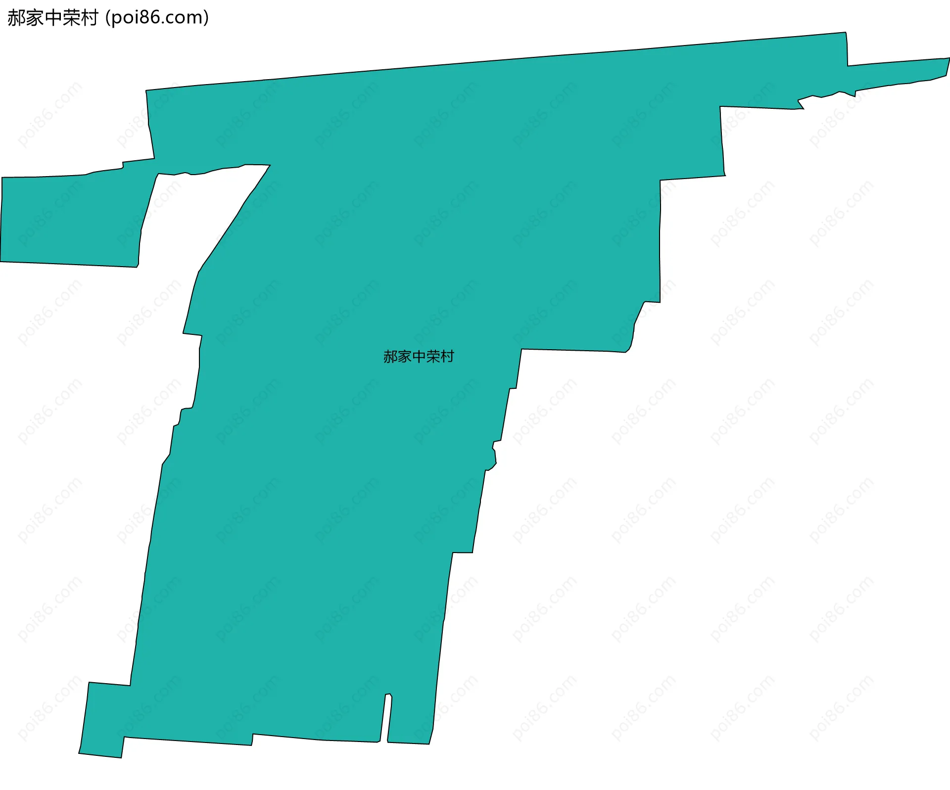 郝家中荣村边界地图