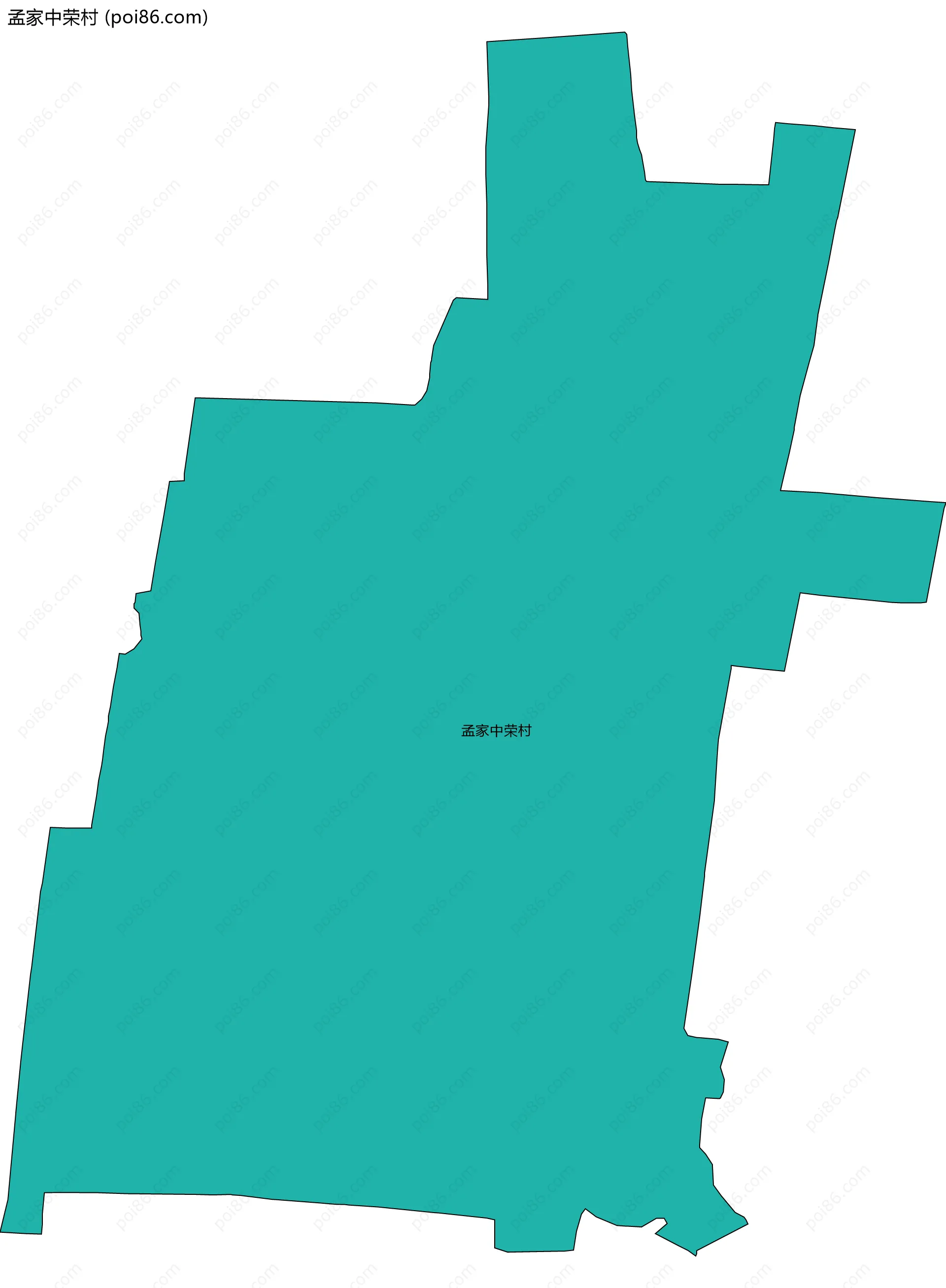 孟家中荣村边界地图
