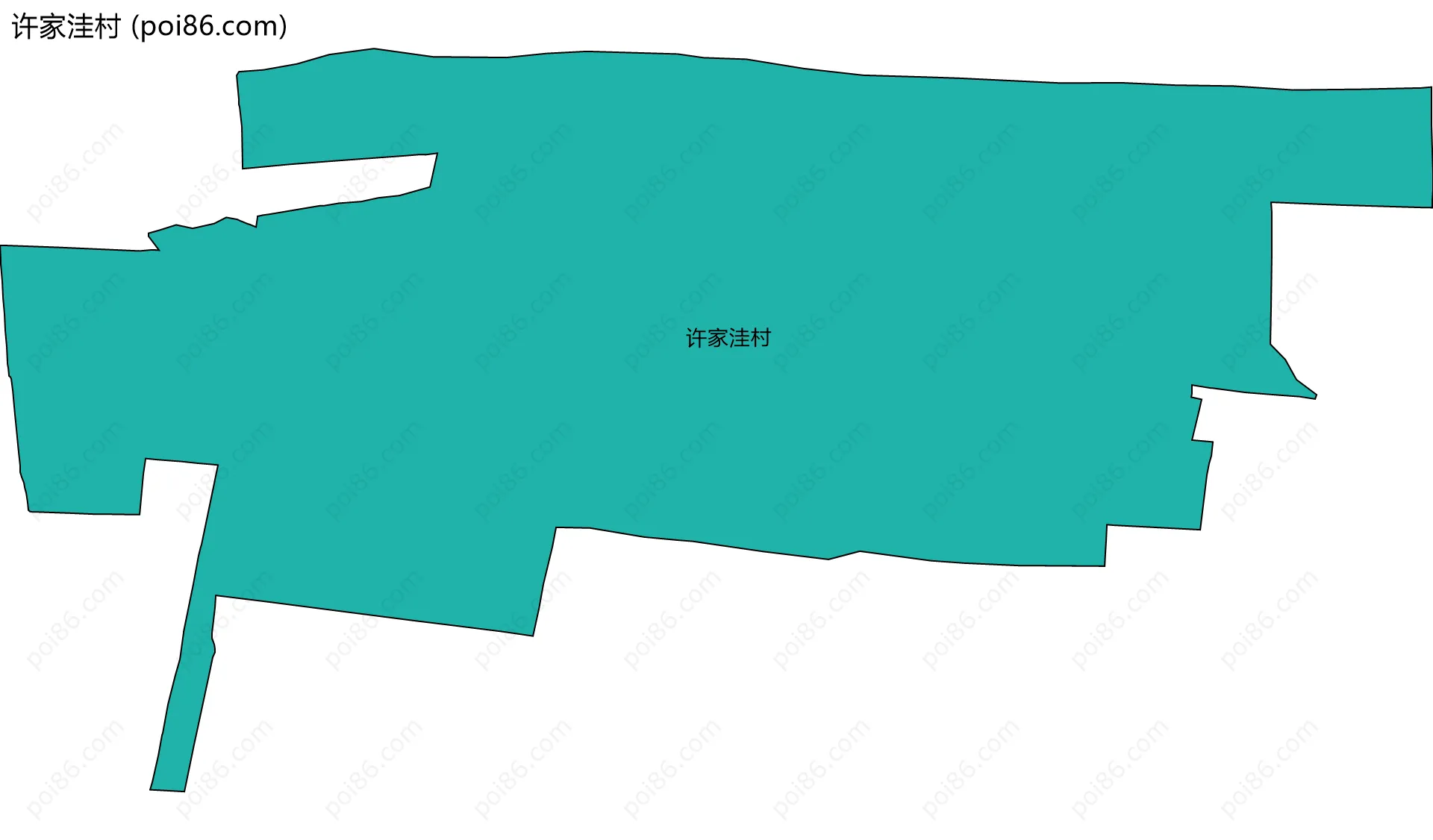 许家洼村边界地图