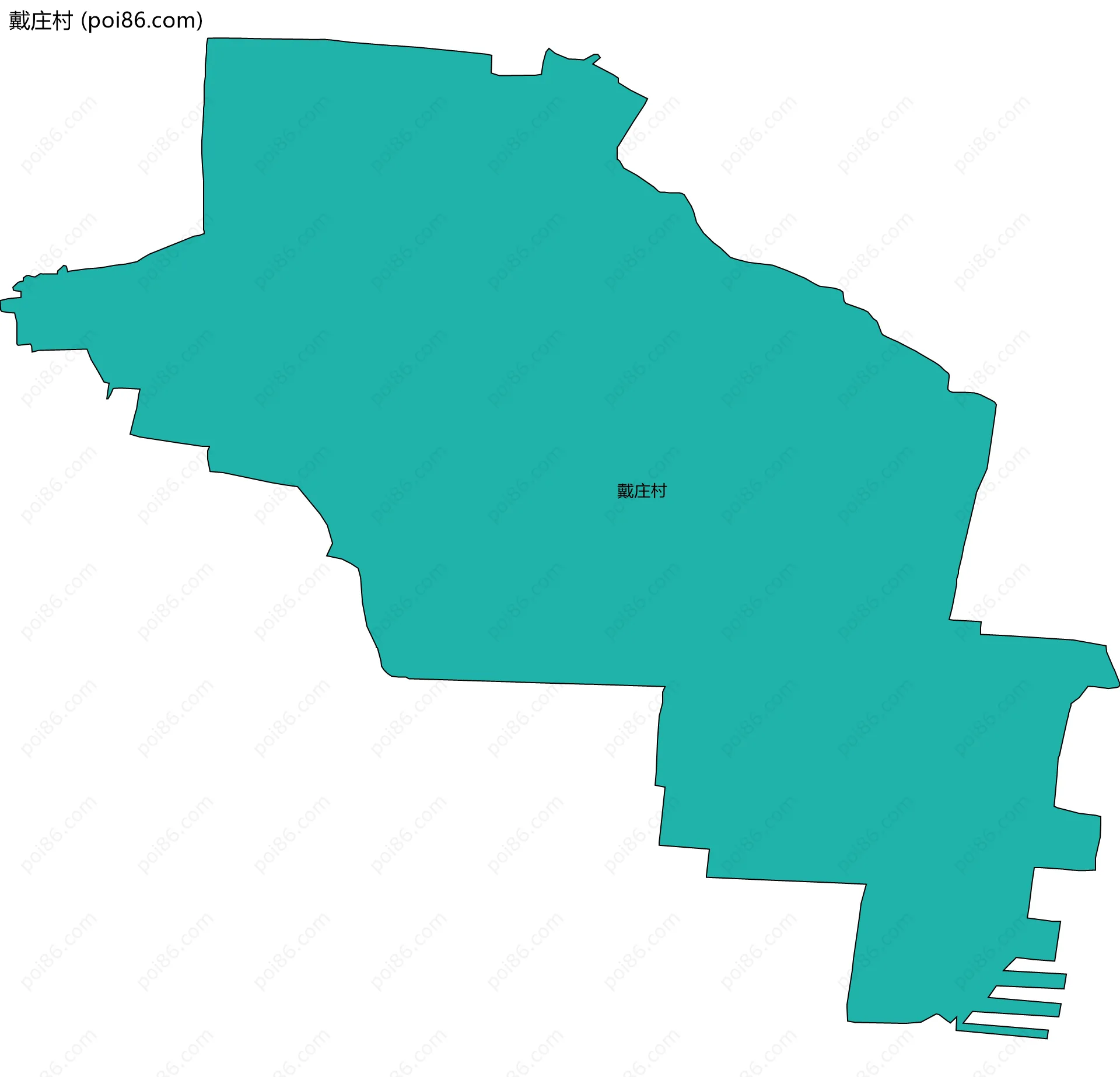 戴庄村边界地图