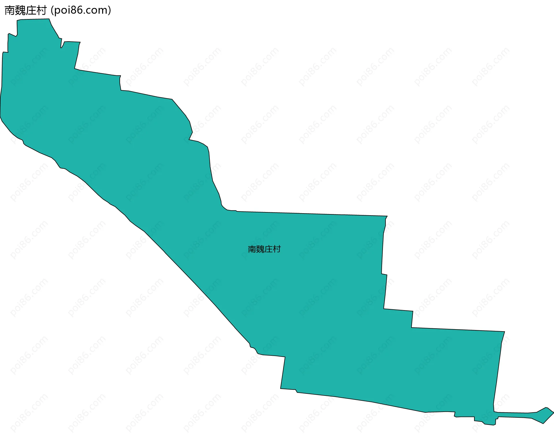 南魏庄村边界地图