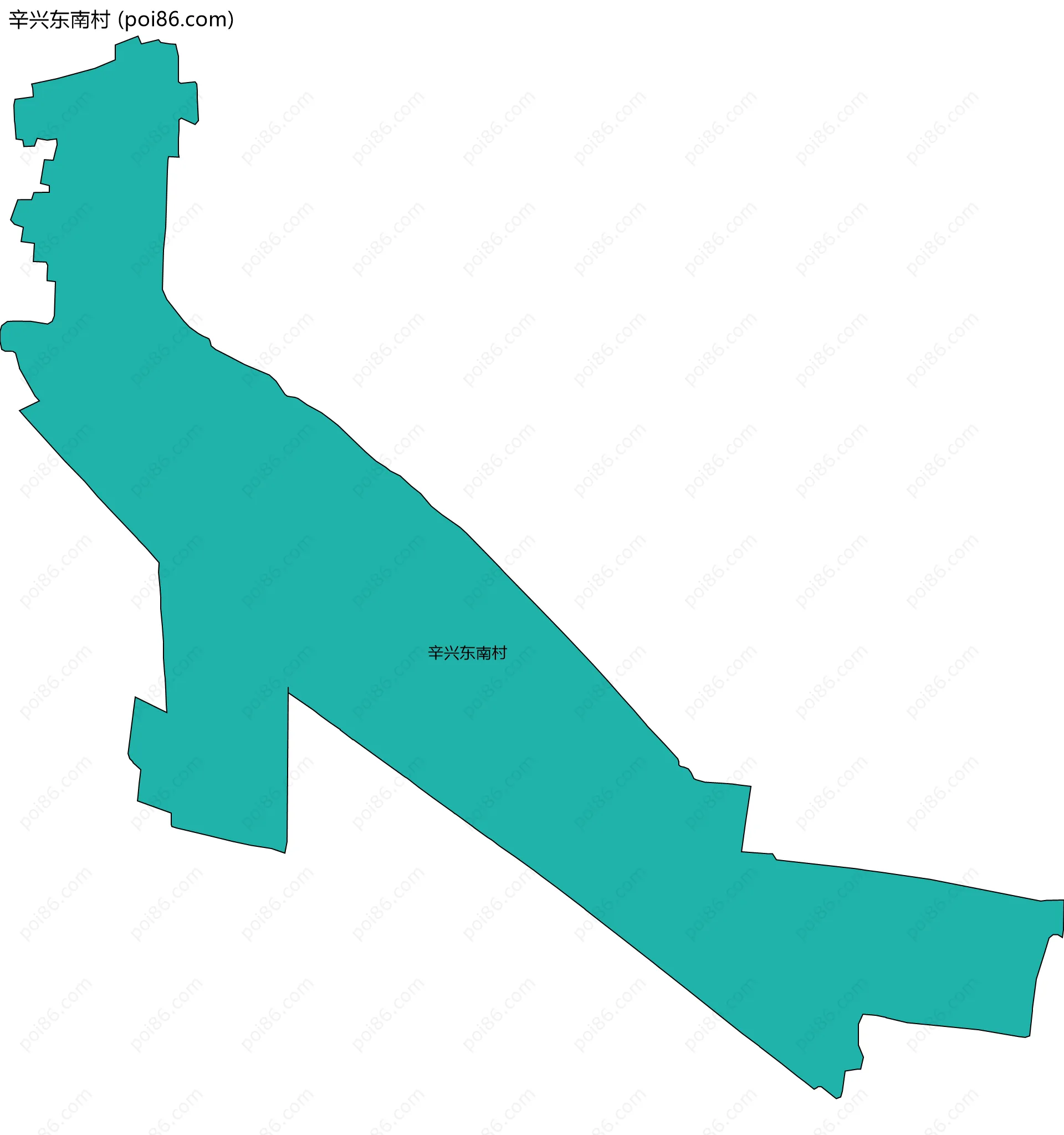 辛兴东南村边界地图