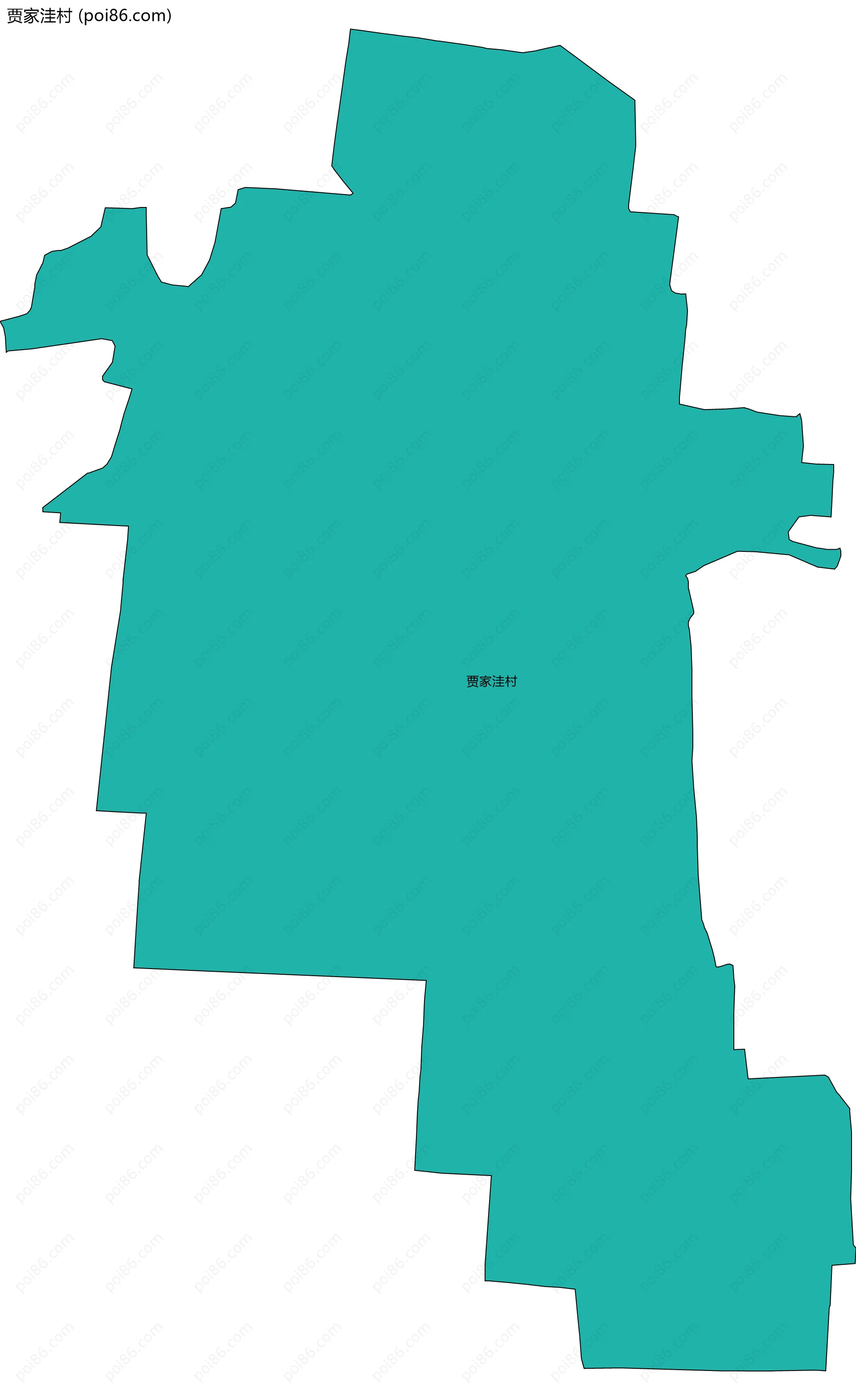 贾家洼村边界地图