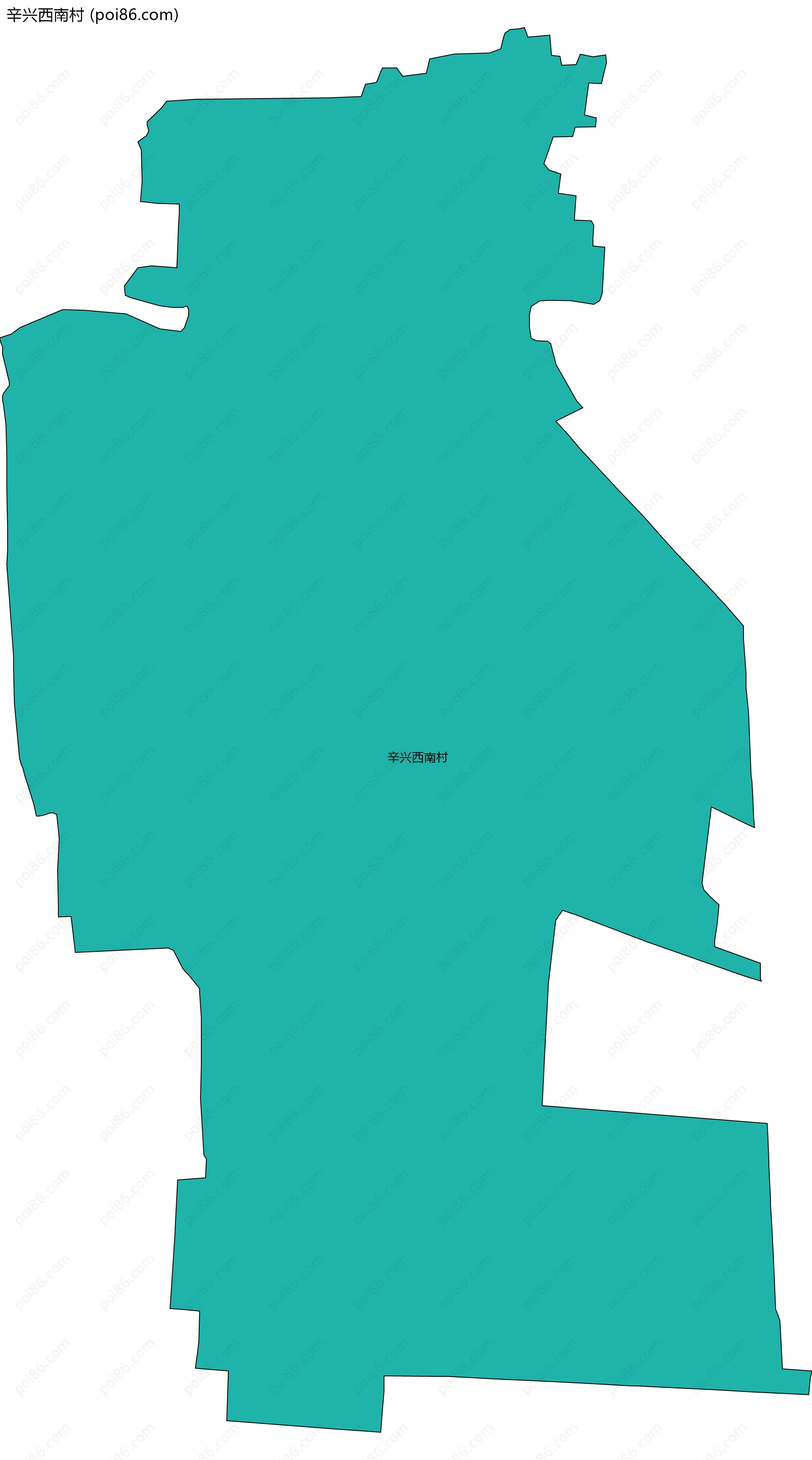 辛兴西南村边界地图