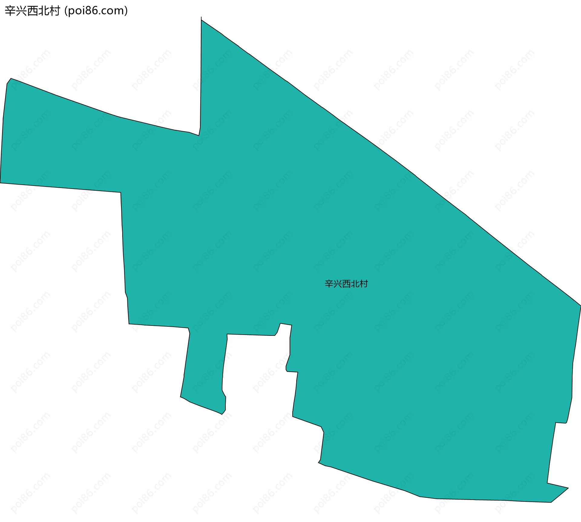 辛兴西北村边界地图