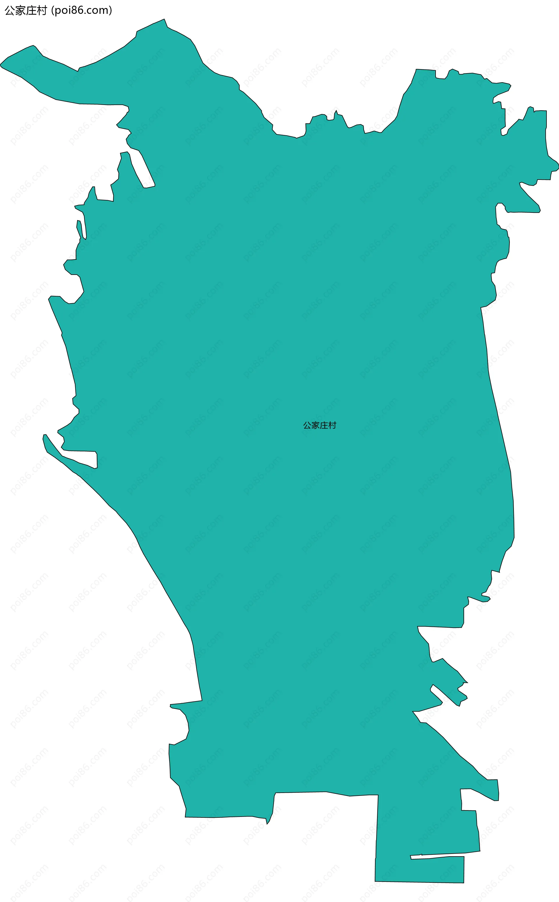 公家庄村边界地图