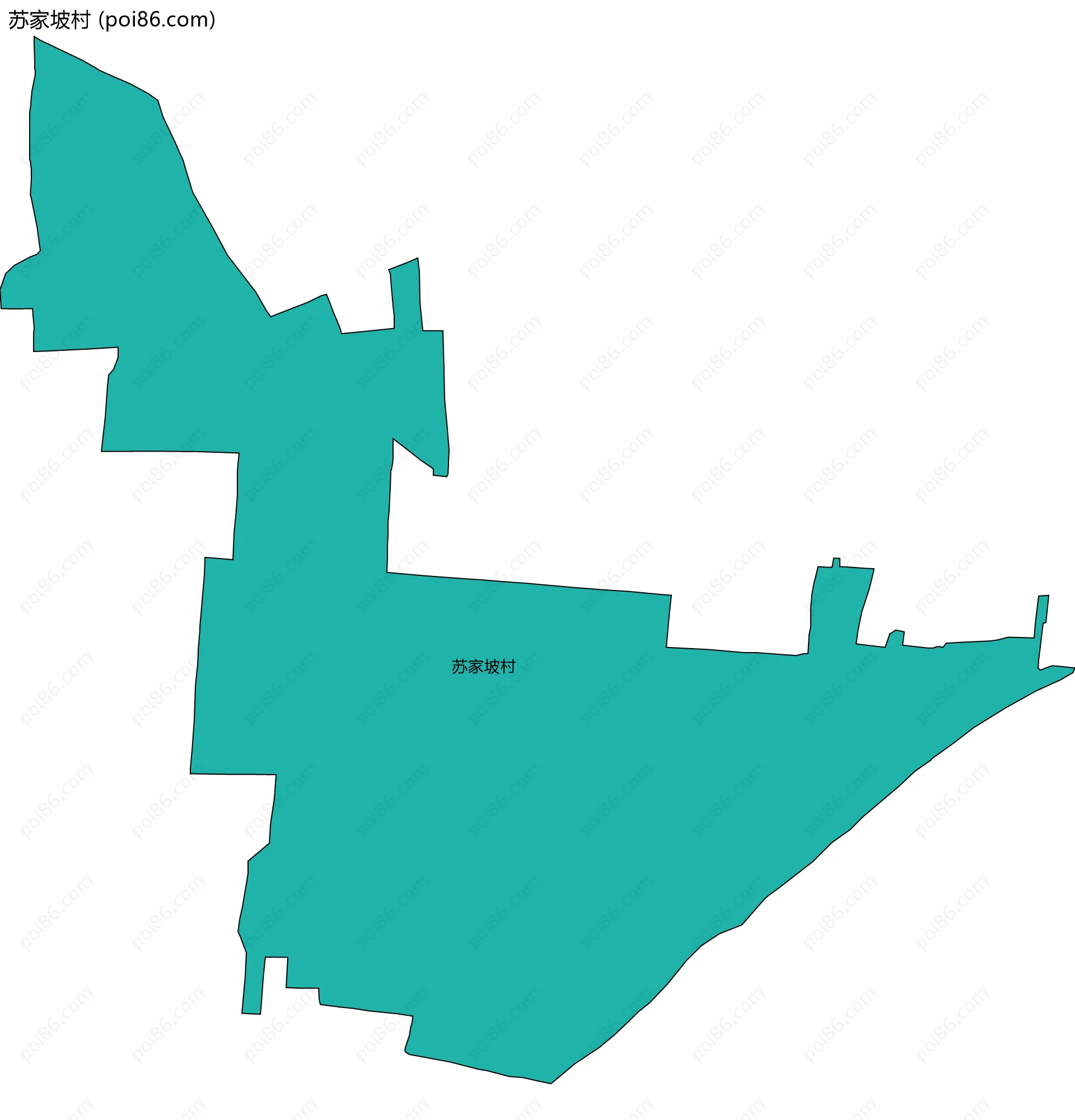 苏家坡村边界地图