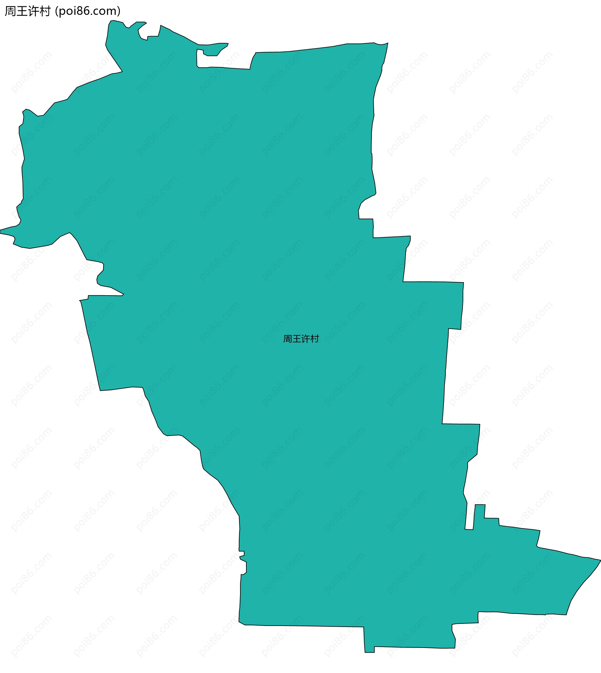 周王许村边界地图