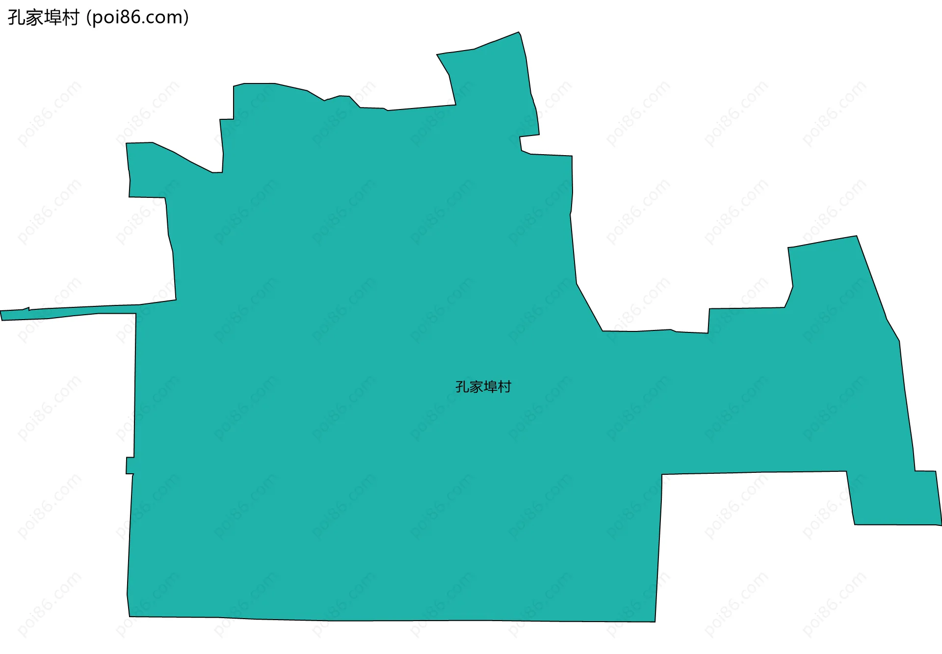 孔家埠村边界地图