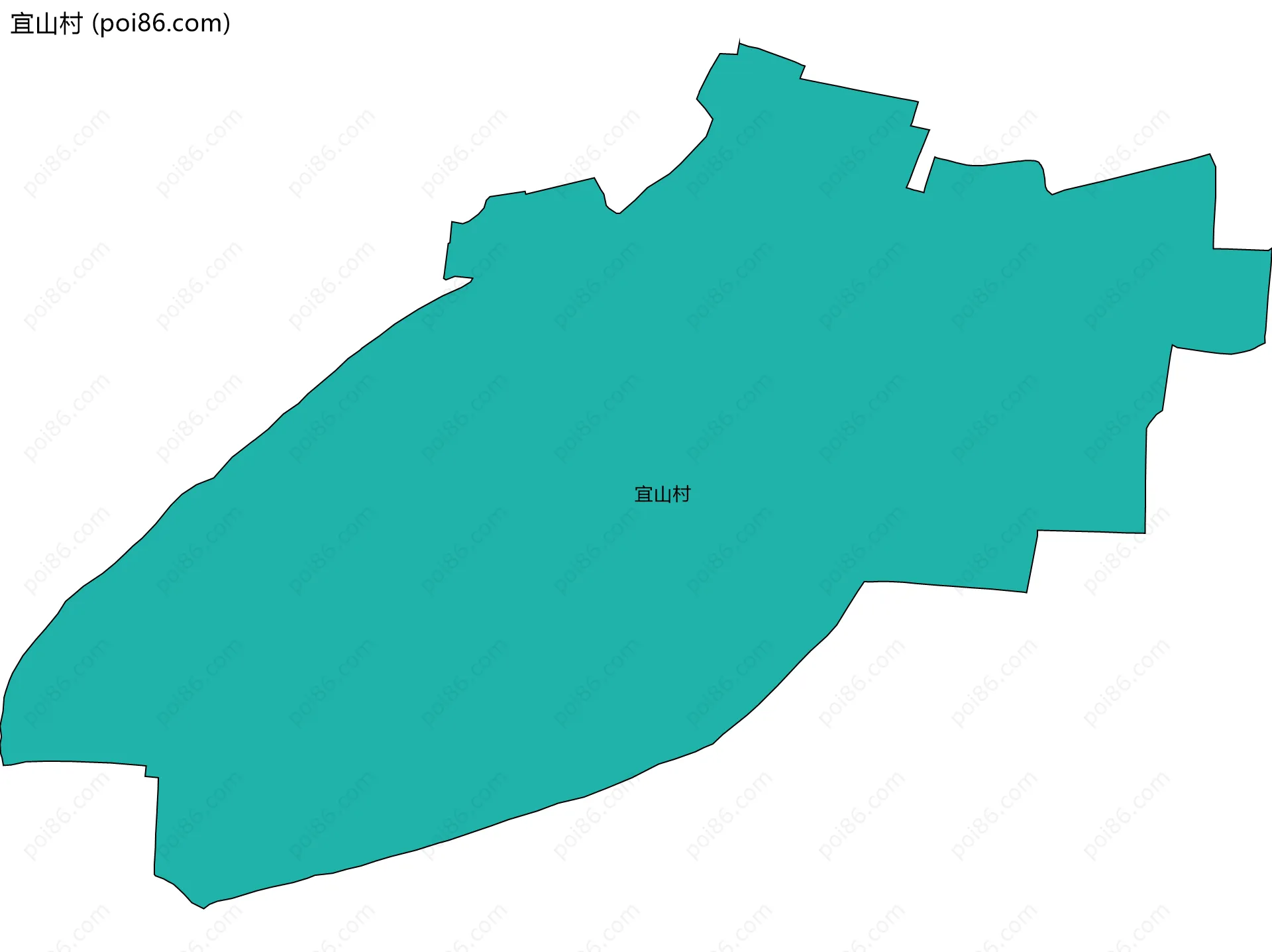 宜山村边界地图