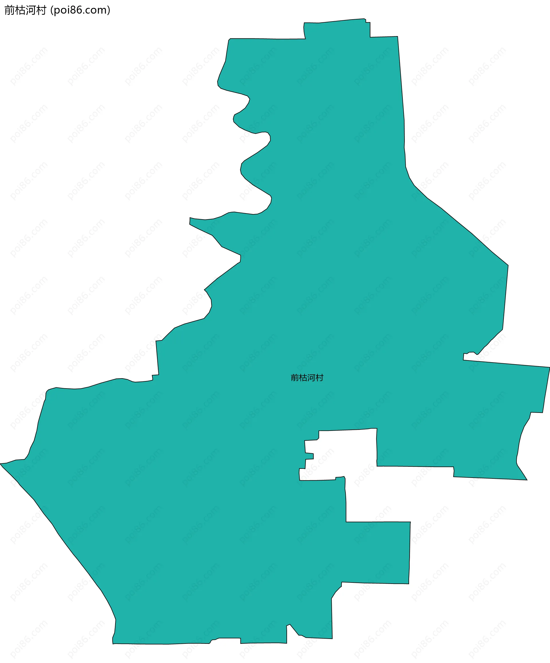 前枯河村边界地图